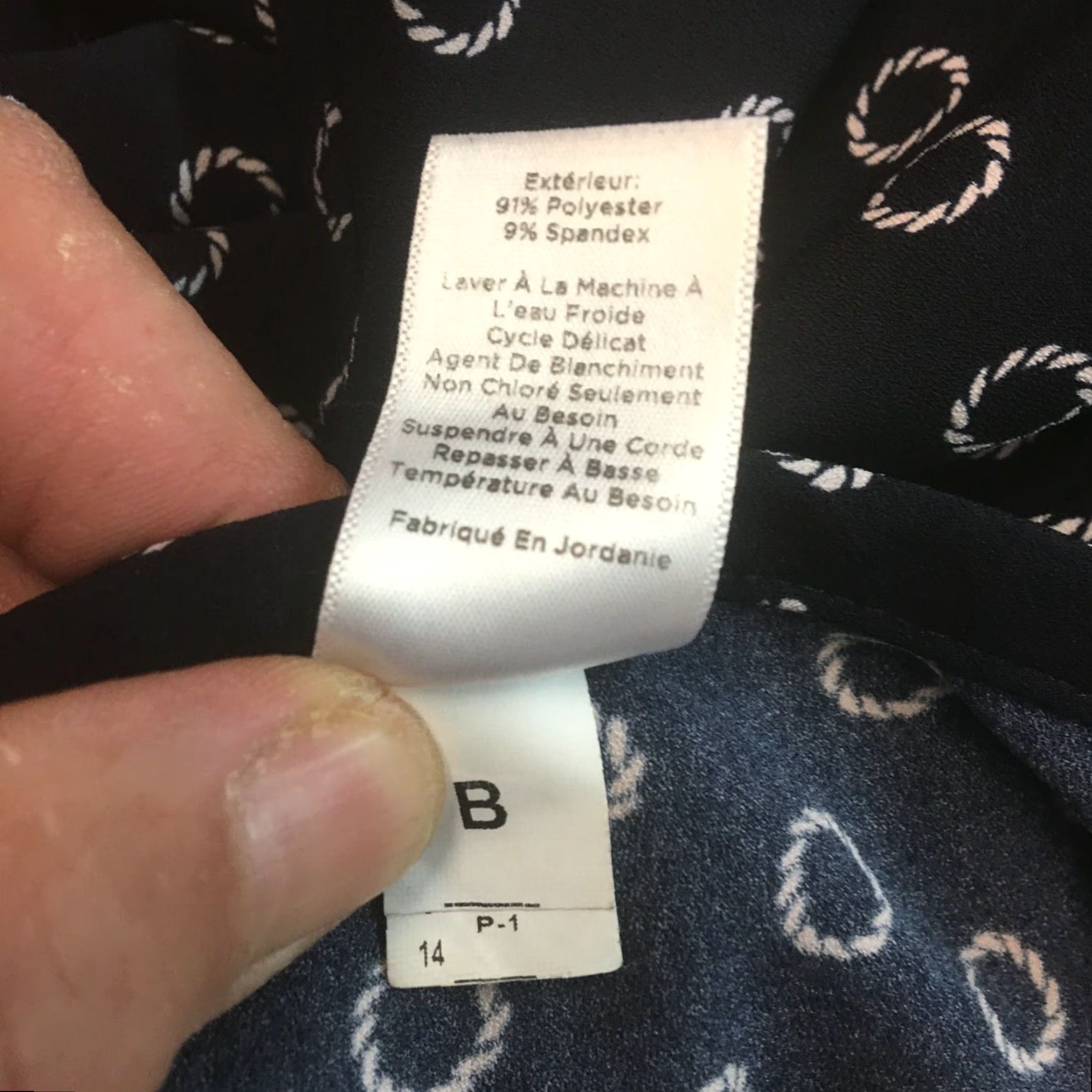 Talbots Talbots Womens Career Stretch Life Savers Print Indigo Blue Slacks Pants 14 Size 36" / US 14 / IT 50 - 6 Thumbnail