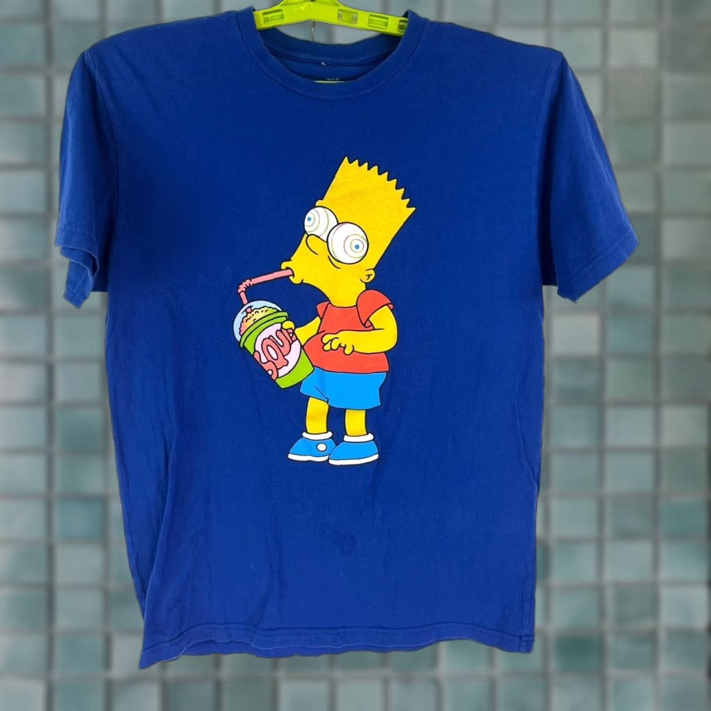 Vintage Bart Simpson Brain Freeze Funny Unisex Gift Shirt Blue M Graphic Size US M / EU 48-50 / 2 - 1 Thumbnail