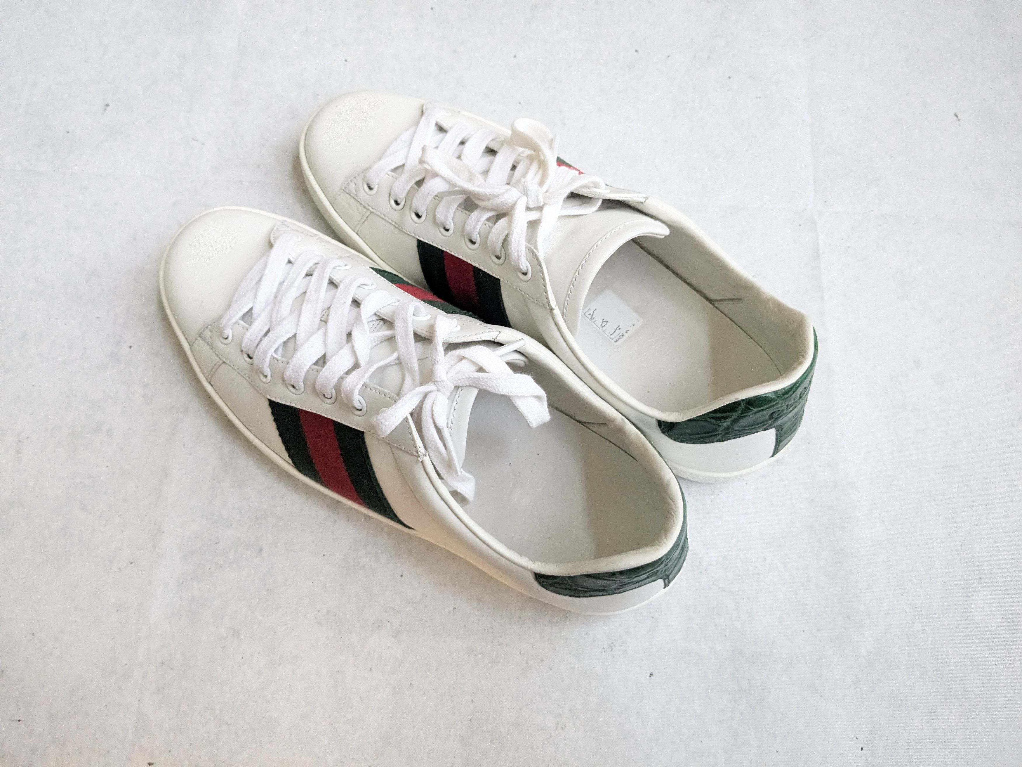 Gucci Gucci Ace Sneakers 8 White Low Tops Leather Size US 8 / EU 41 - 11 Thumbnail