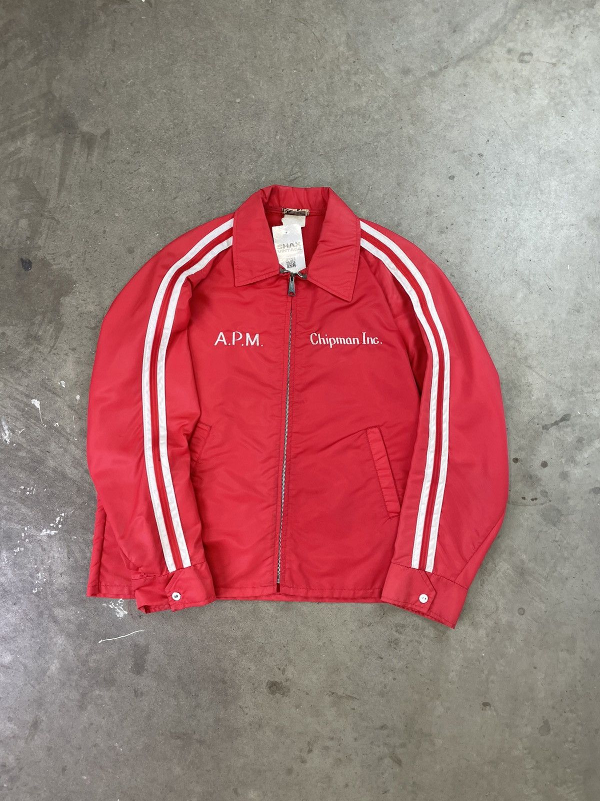 Vintage 80s Vintage Moto Jacket Zip Up Windbreaker L/XL Red Clix Zip Size US L / EU 52-54 / 3 - 1 Thumbnail