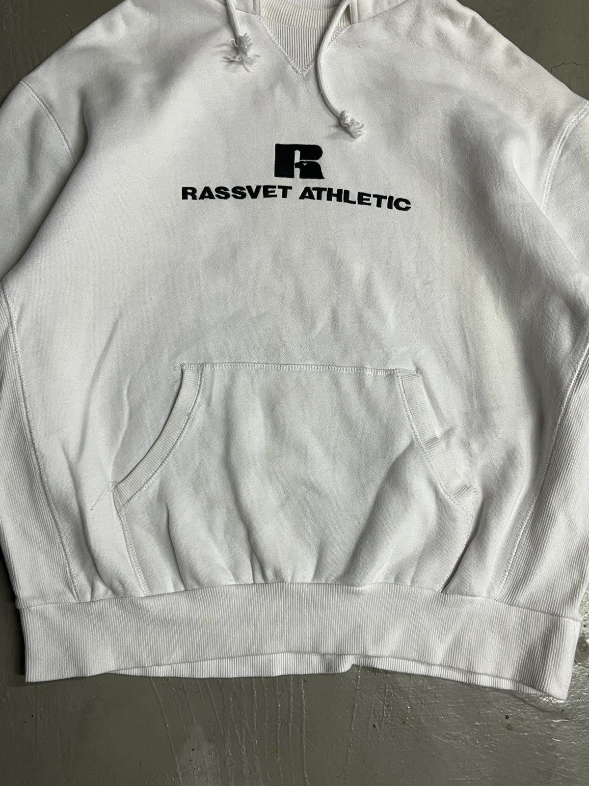 Gosha Rubchinskiy RASSVET ATHLETIC Russell x Gosha Oversized Boxy Hoodie Size US L / EU 52-54 / 3 - 4 Thumbnail