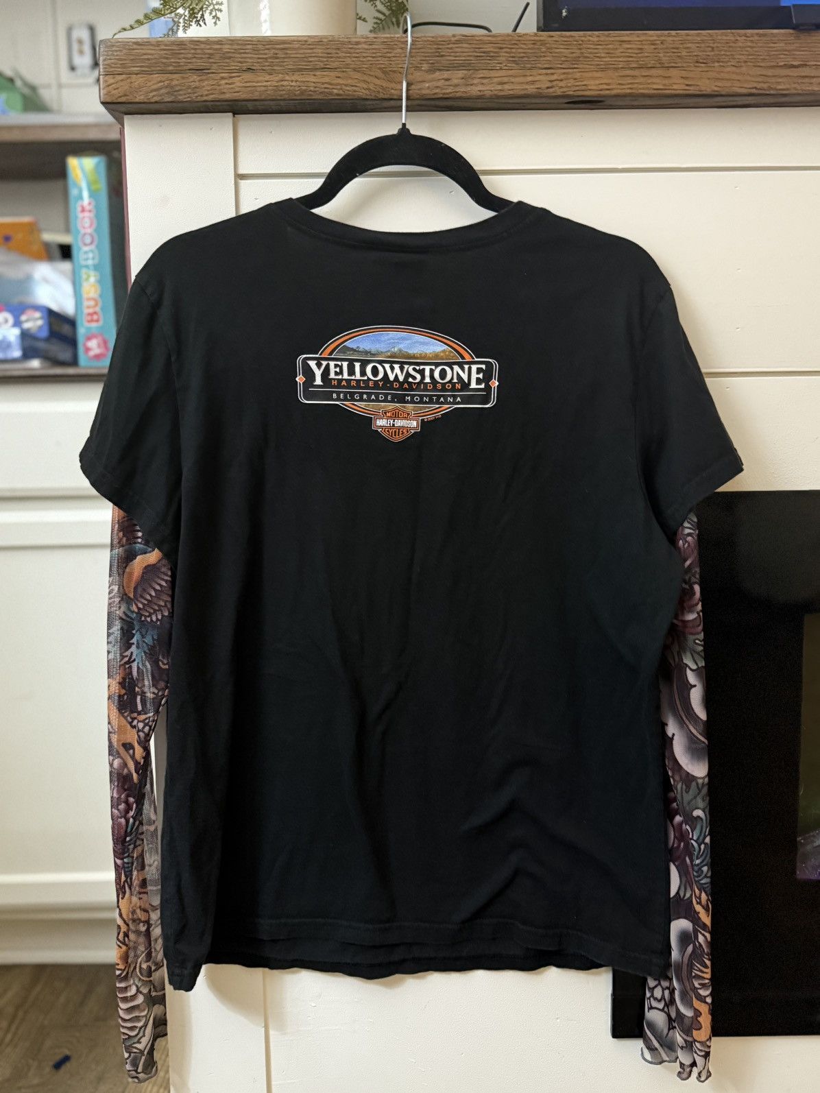 Harley Davidson Vintage Harley Davidson w/ Mesh Tattoo Sleeves Size 3XL / US 20-22 - 2 Thumbnail