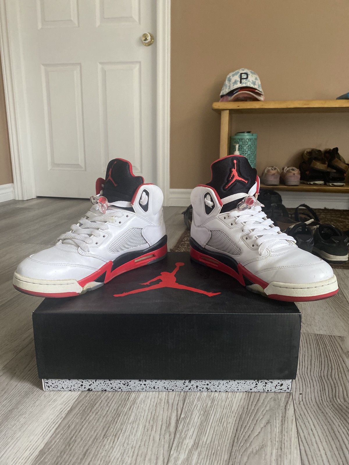 Jordan Brand × Nike Jordan 5 fire reds black toung. (2013 edition) Size US 12 / EU 45 - 9 Thumbnail