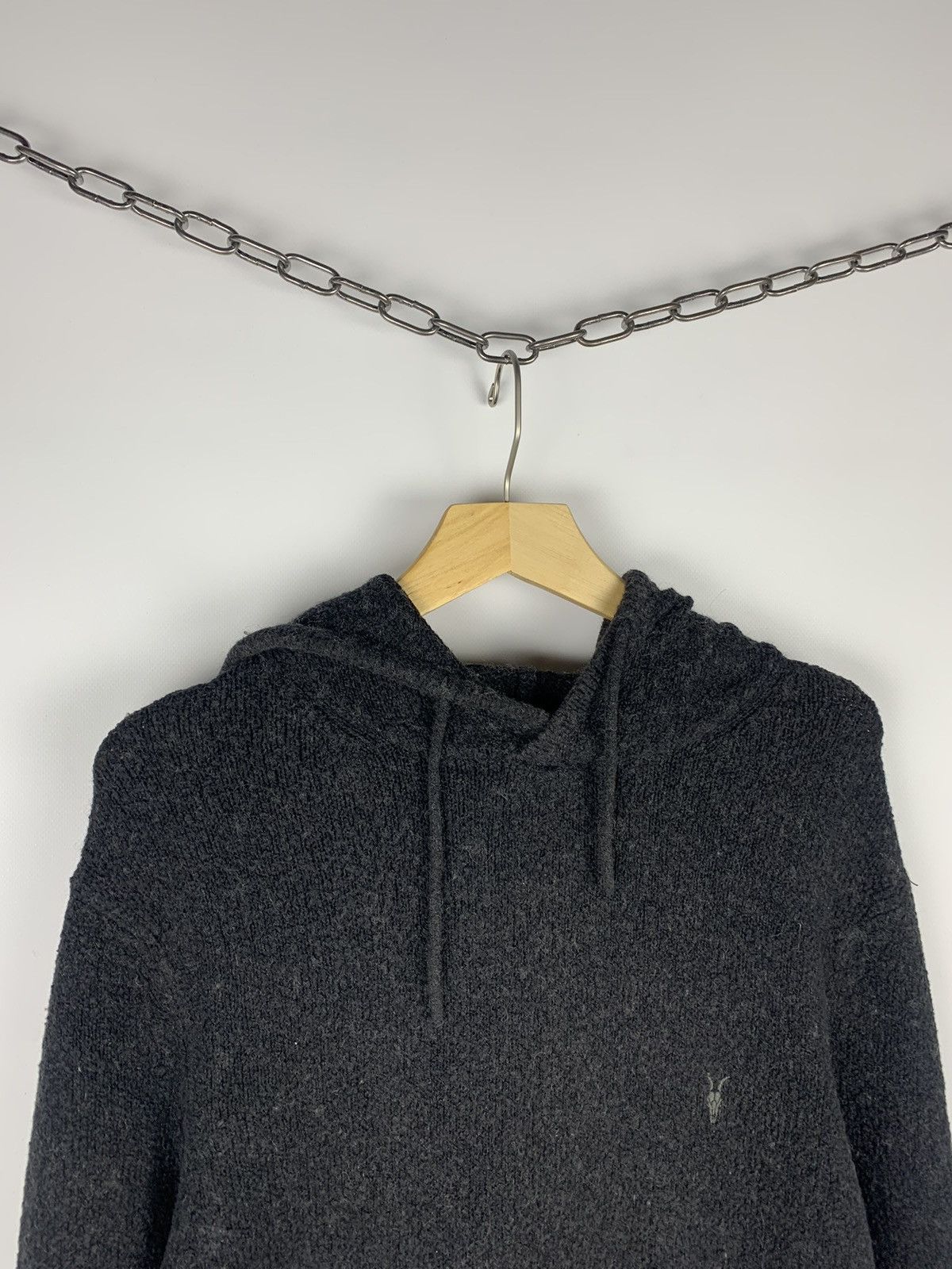 Allsaints Allsaints Tolnar Hoodie Men’s Size M Gray Ramskull Logo Top Size US M / EU 48-50 / 2 - 2 Thumbnail