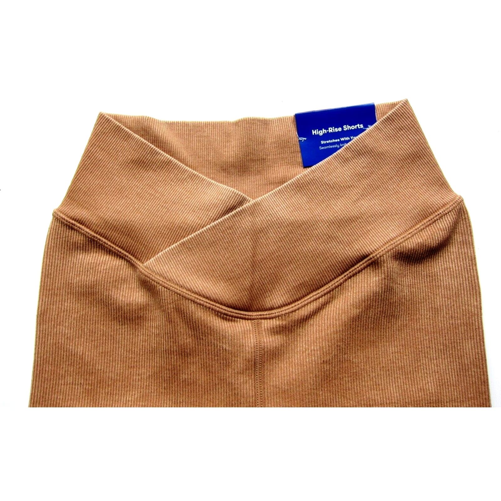 Vintage Joy Lab Brown Ribbed High Rise Knit Comfort Stretch Shorts Women XS Size 26" / US 2 / IT 38 - 3 Thumbnail