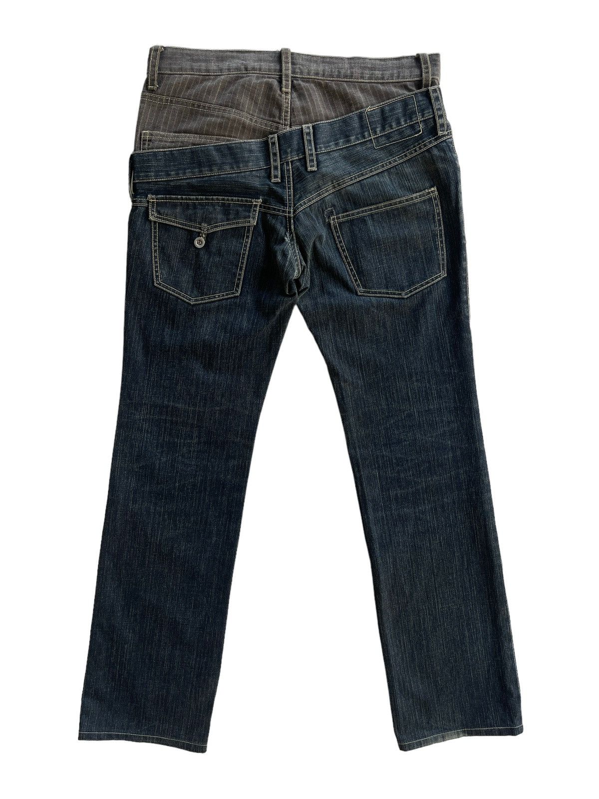 Japanese Brand Crazy Asymmetrical Double Waist Denim Size US 31 - 2 Thumbnail