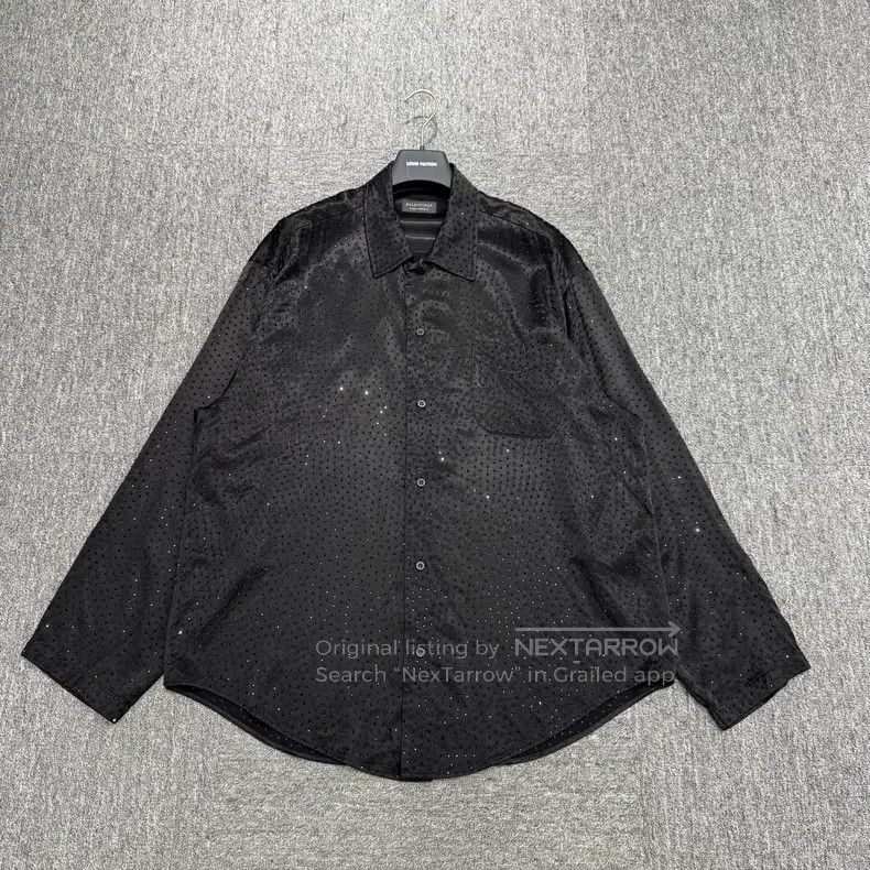 Balenciaga Balenciaga Rhinestone full-print shirt Size 4XL / US 24-26 - 1 Thumbnail