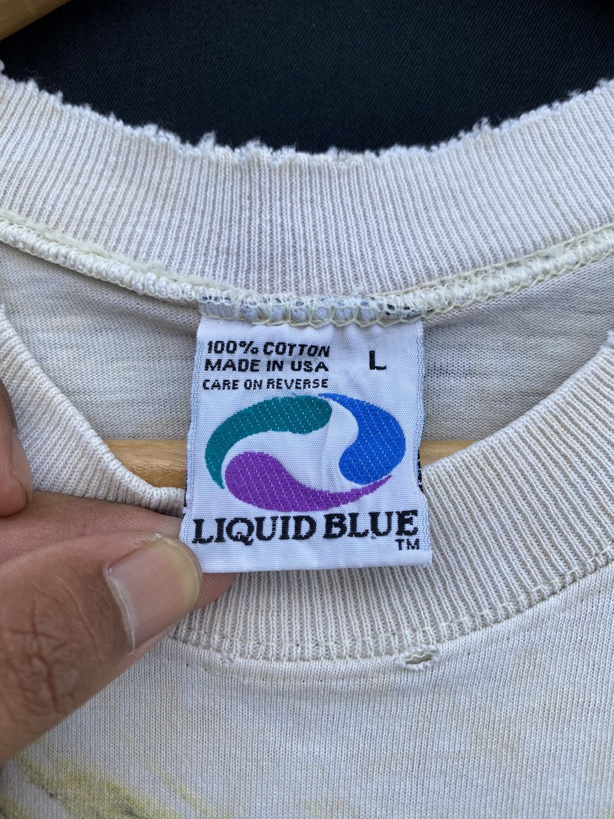 Liquid Blue Rare Vintage Liquid Blue Lion Head Printed Tshirt Size US L / EU 52-54 / 3 - 11 Thumbnail