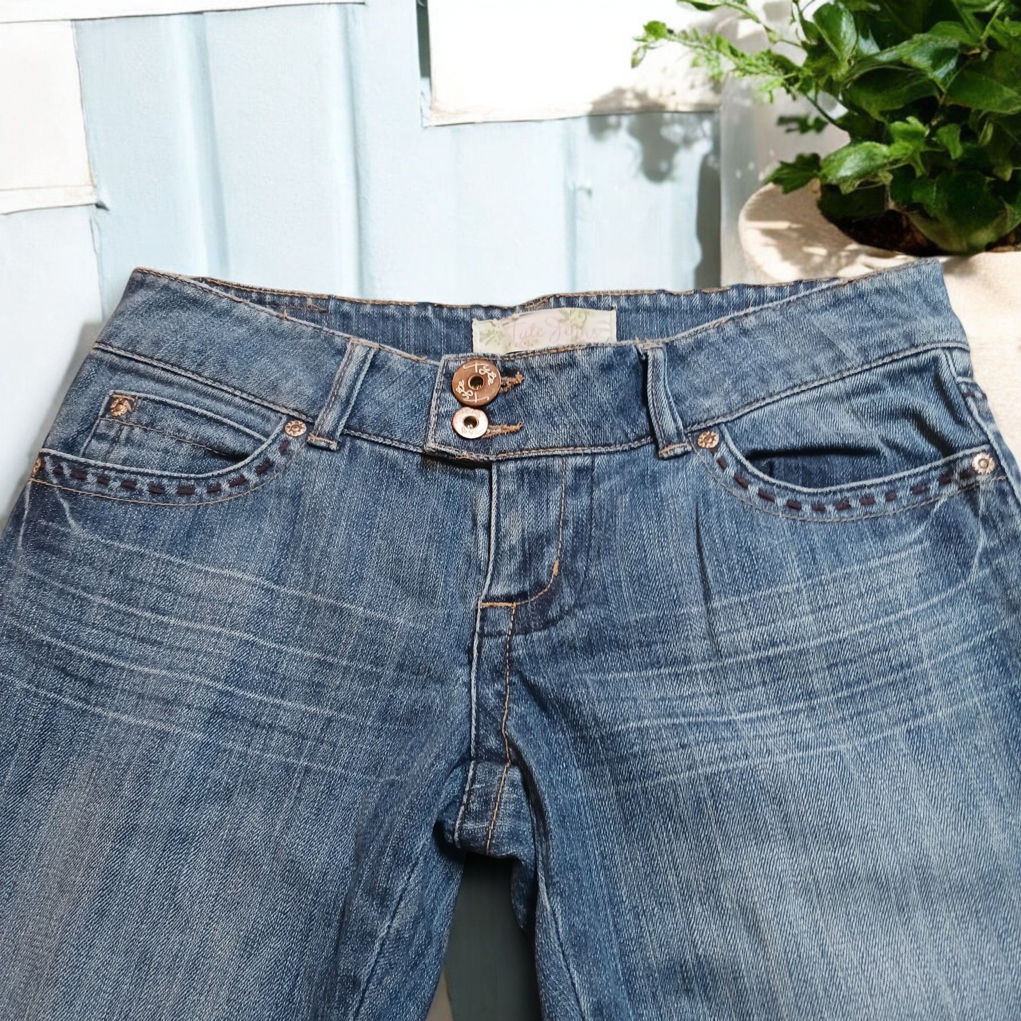 Vintage Vintage TYTE Jeans Size 7 Y2K Low Rise Embellished Size 30" / US 8 / IT 44 - 5 Thumbnail