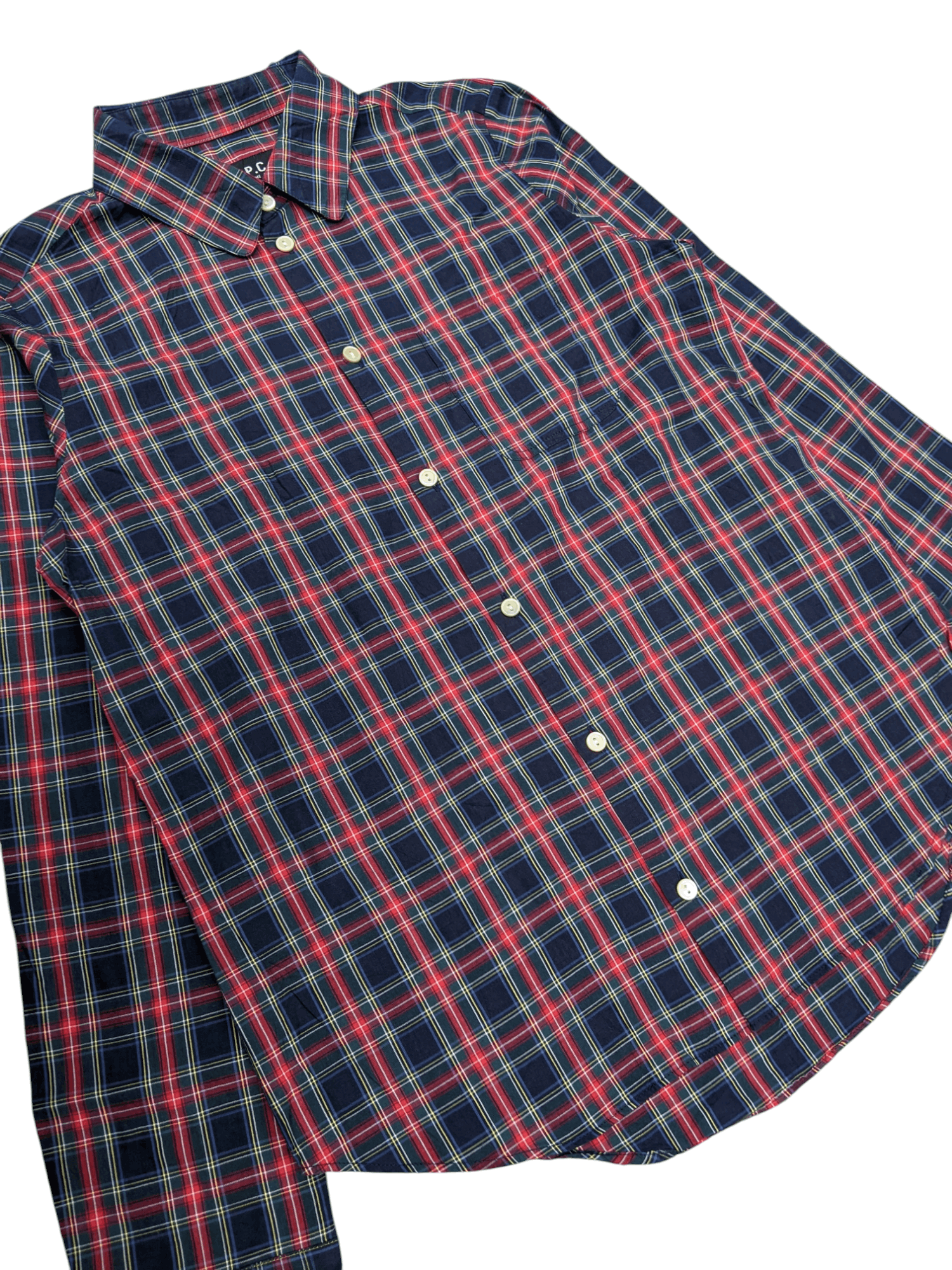 A.P.C. A.P. C Rue Madame Paris Plaid Shirt Size US S / EU 44-46 / 1 - 2 Thumbnail