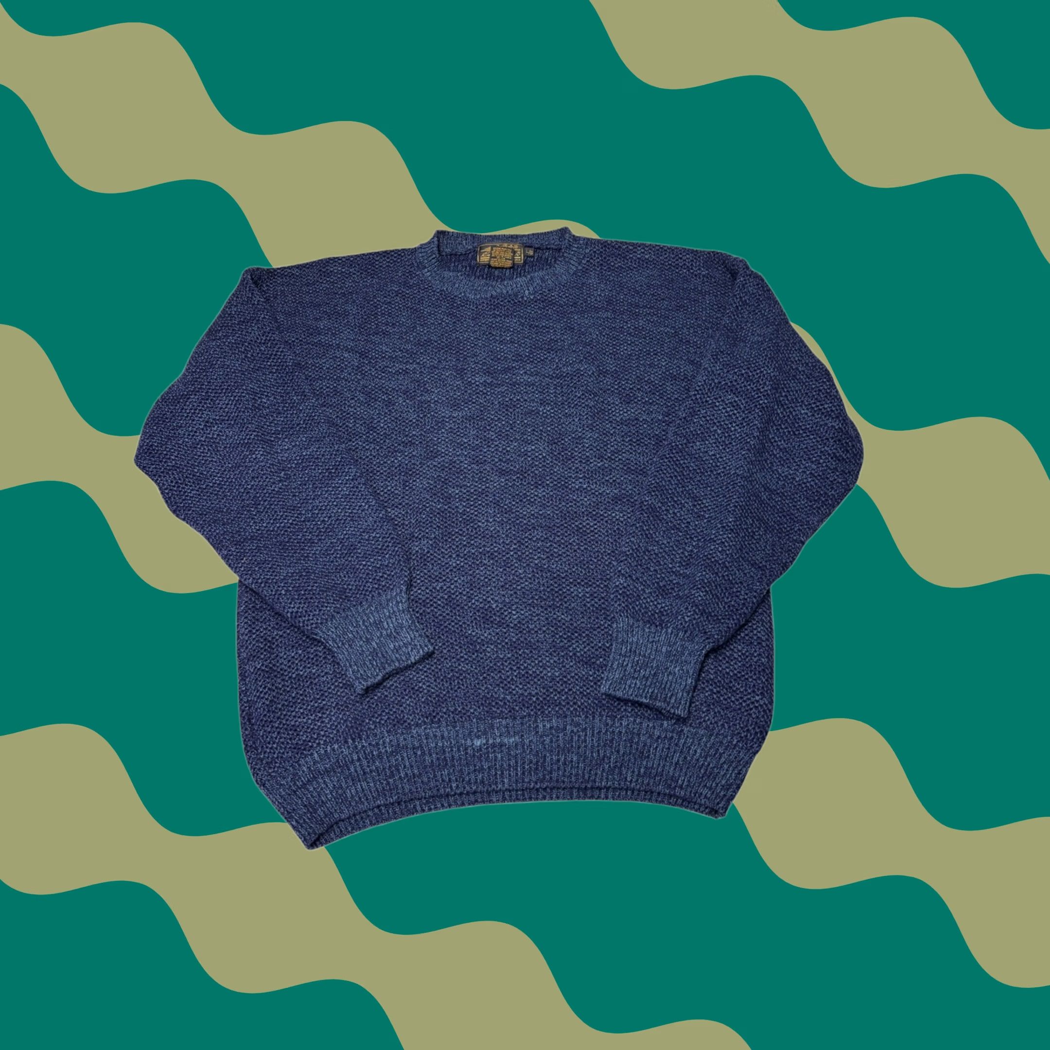 Eddie Bauer VINTAGE Eddie Bauer Mens Sweater Crewneck Knit Heavyweight Indigo Blue L Size US L / EU 52-54 / 3 - 1 Thumbnail