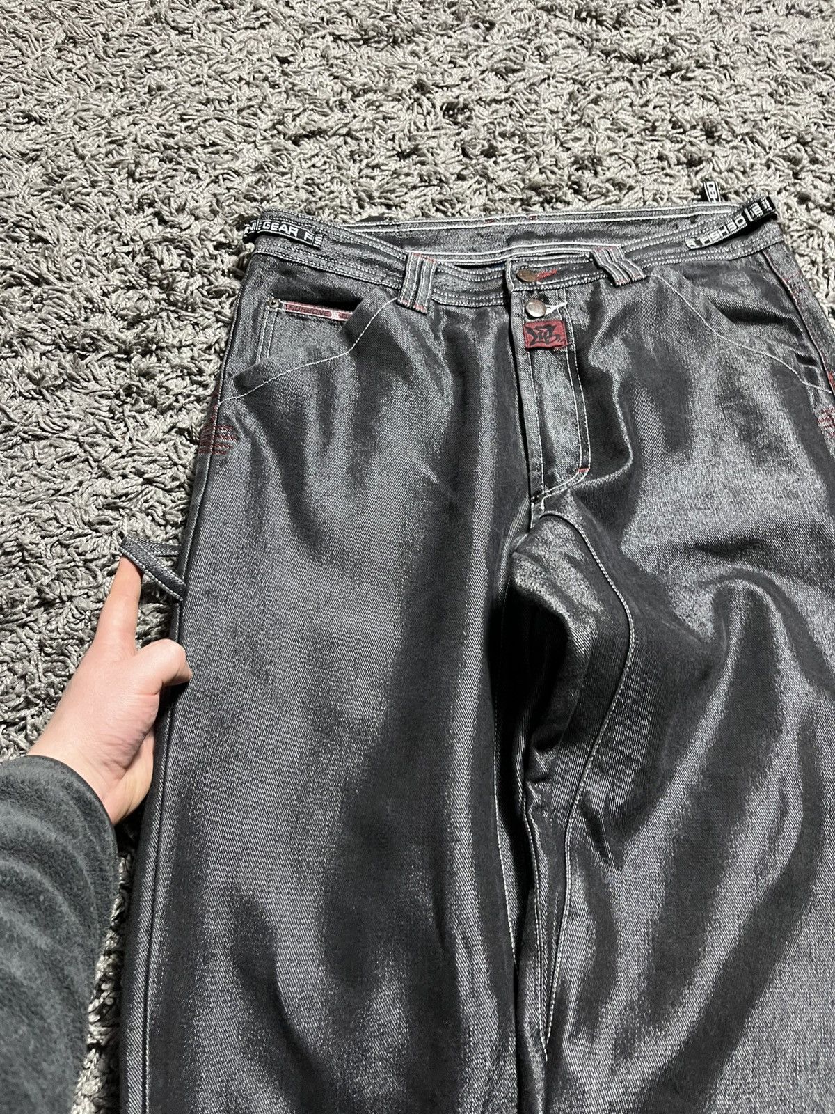 JNCO JNCO FISHBONE VINTAGE Y2K RAP EMINEM STYLE DENIM PANTS Size US 34 / EU 50 - 4 Thumbnail