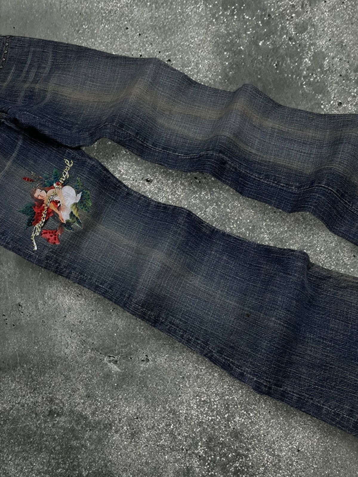 Japanese Brand Vintage 1990s Designer Parasuco Angel 90s Art Woman Flared Size US 28 / EU 44 - 5 Thumbnail