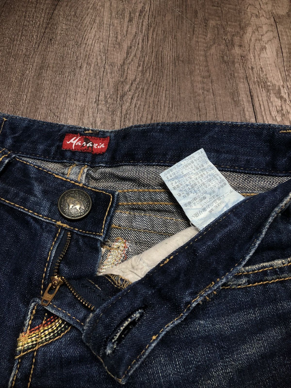 Hysteric Glamour × Japanese Brand WILD JEANS MARAXIA FLARE DISTRESSED DENIM Size 30" / US 8 / IT 44 - 12 Thumbnail