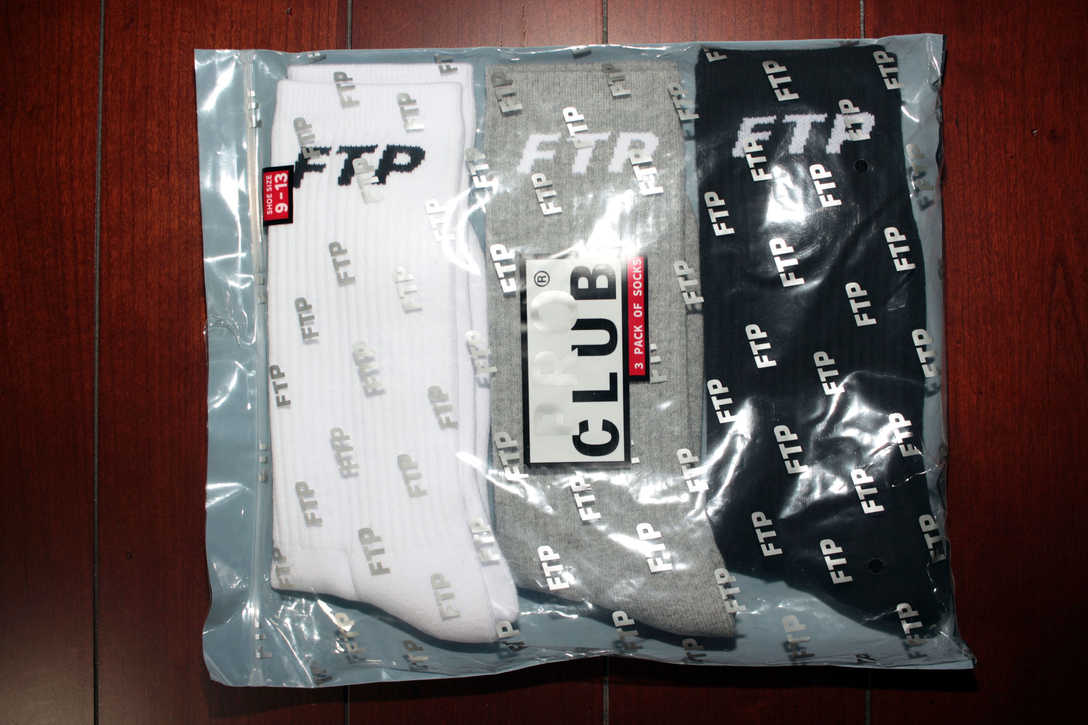 Fuck The Population FTP / PRO CLUB - THREE PACK Socks (Size: 9-13) Size ONE SIZE - 4 Thumbnail