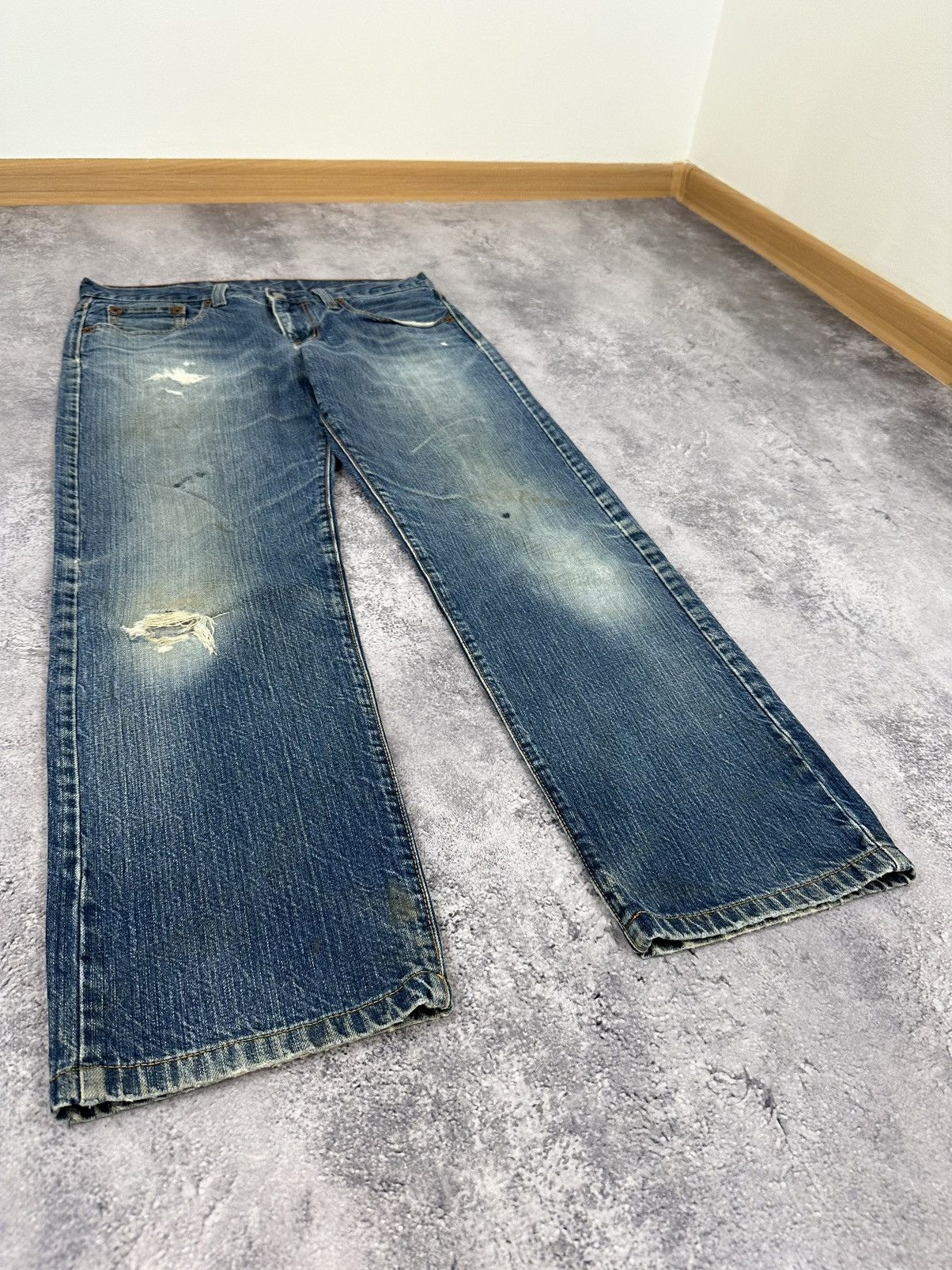 Dickies Vintage Dickies Stone Washed Trashed Denim USA Work Jeans Size US 32 / EU 48 - 7 Thumbnail