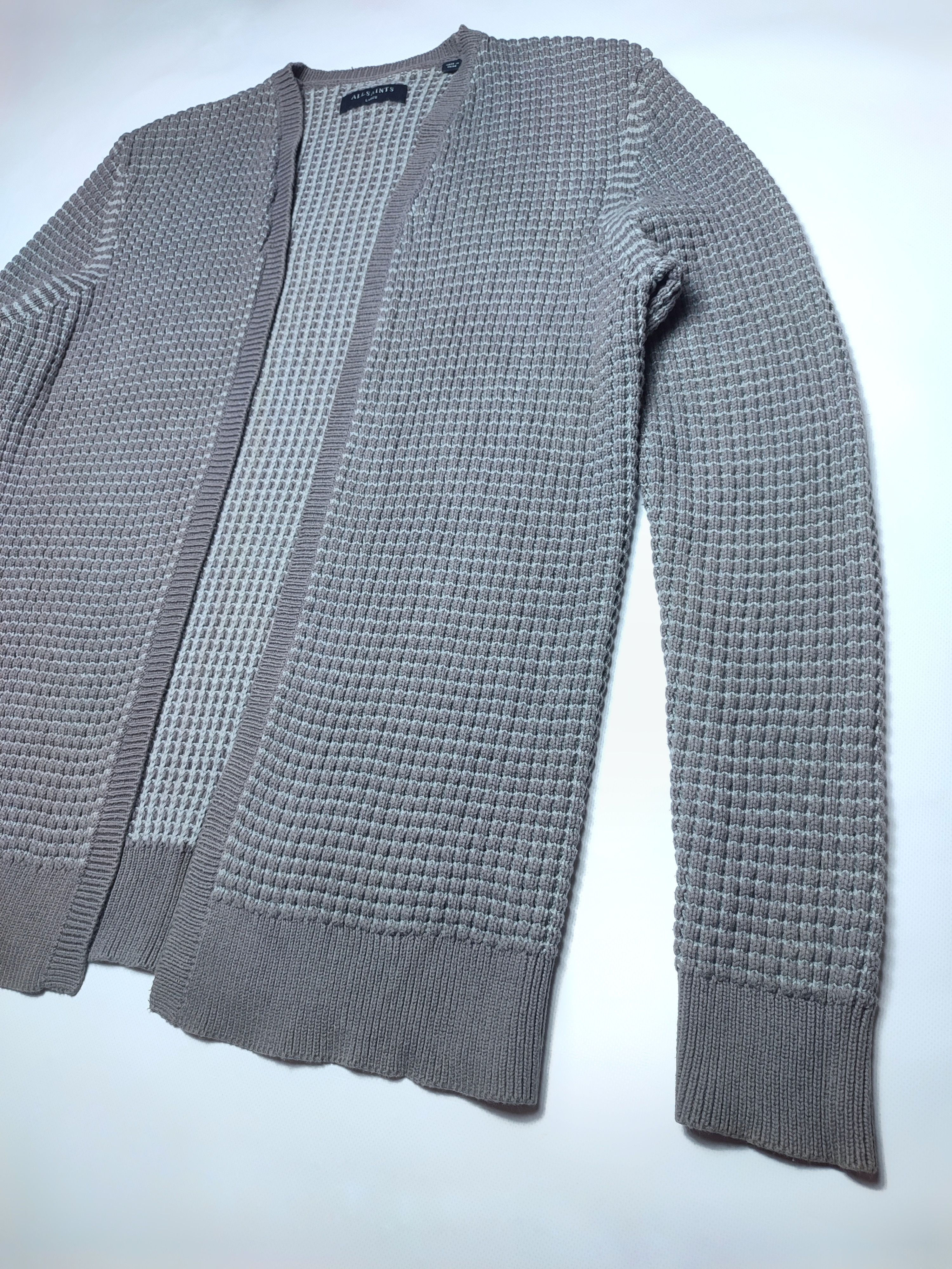 Allsaints Allsaints Eydon Open Waffle Heavy Cardigan Size US L / EU 52-54 / 3 - 6 Thumbnail