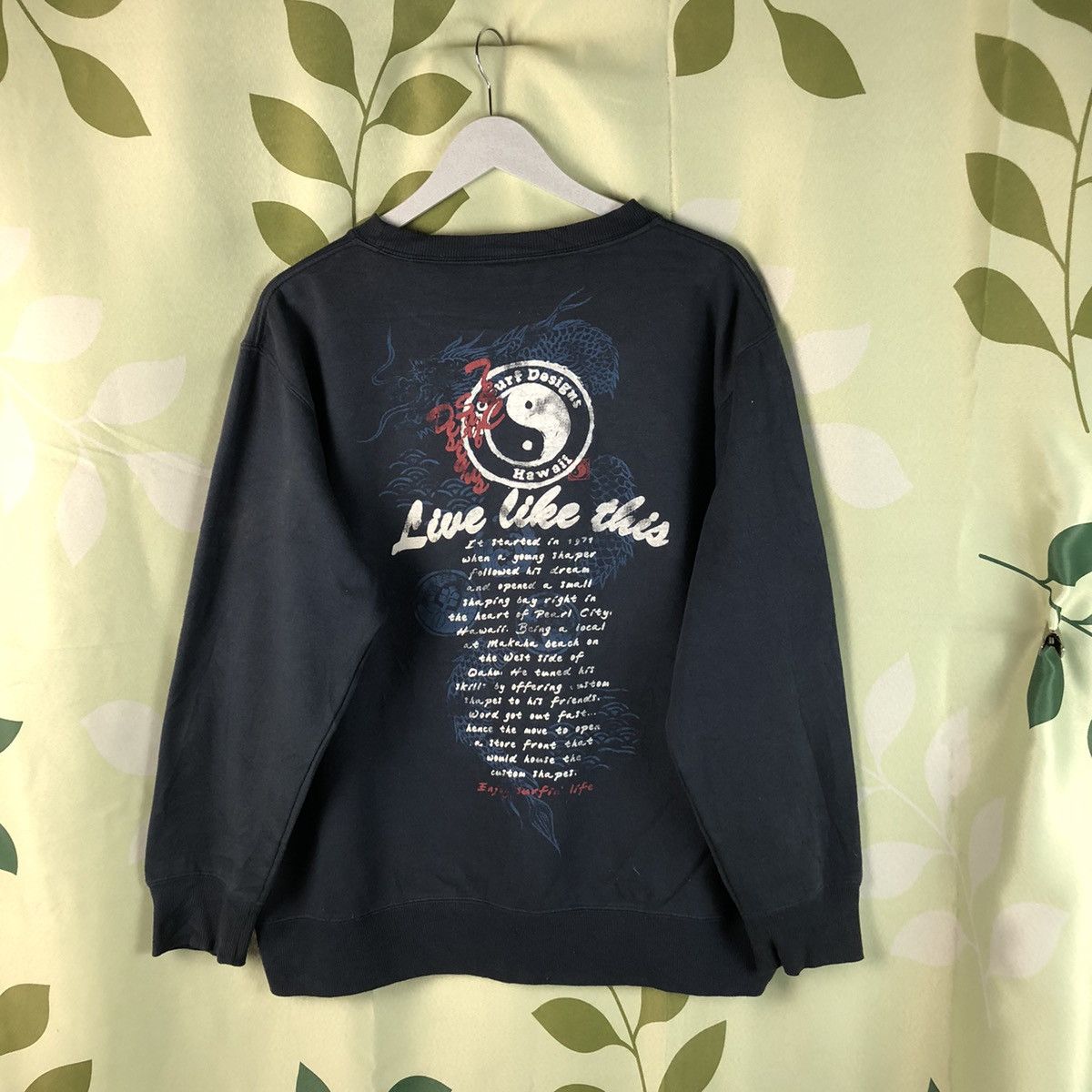 Japanese Brand T&C Surf Designs vintage Dark Blue Sweatshirt #7440 Size US L / EU 52-54 / 3 - 1 Thumbnail