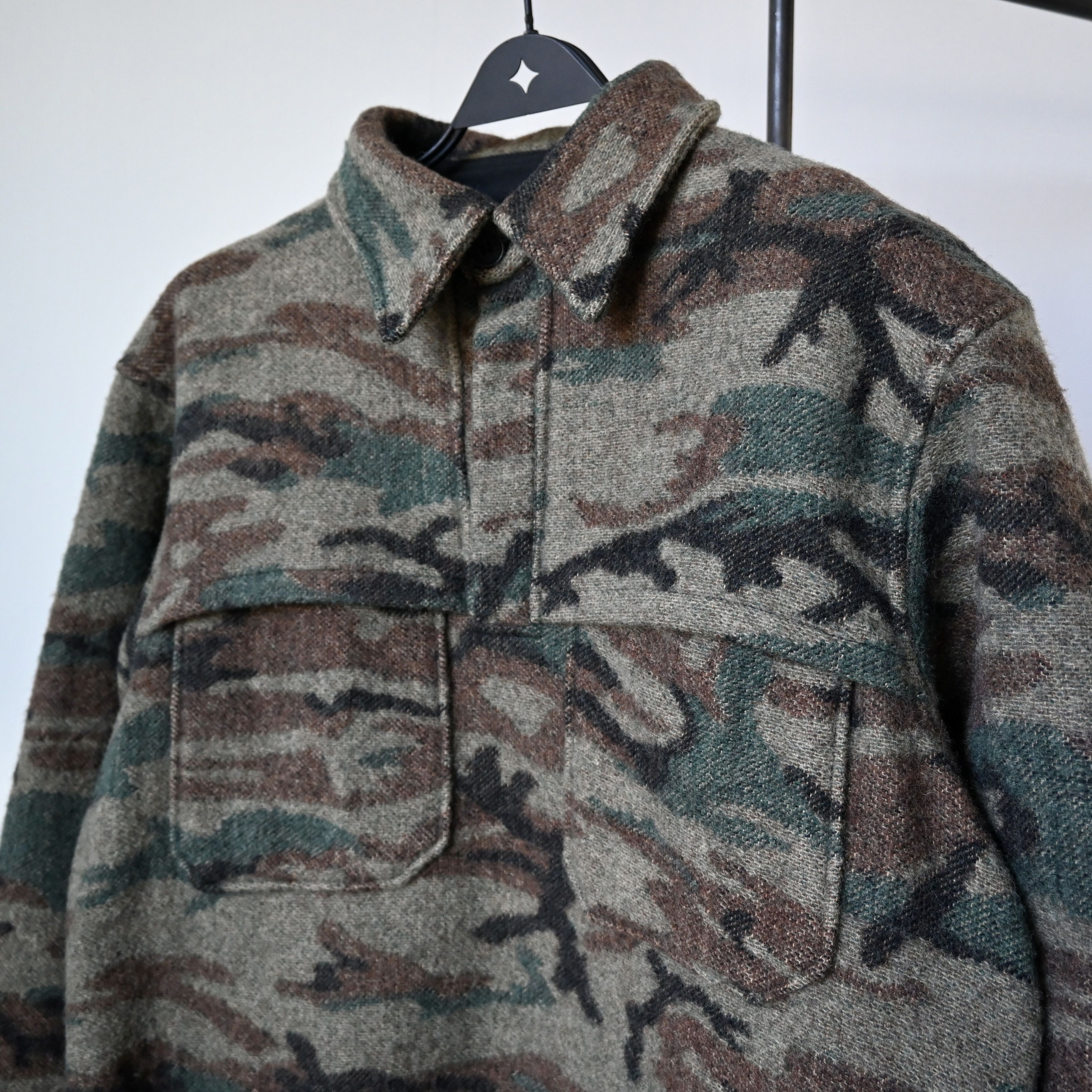 Vintage VTG King of the Mountain woodland camo wool pullover shirt Size US M / EU 48-50 / 2 - 6 Thumbnail