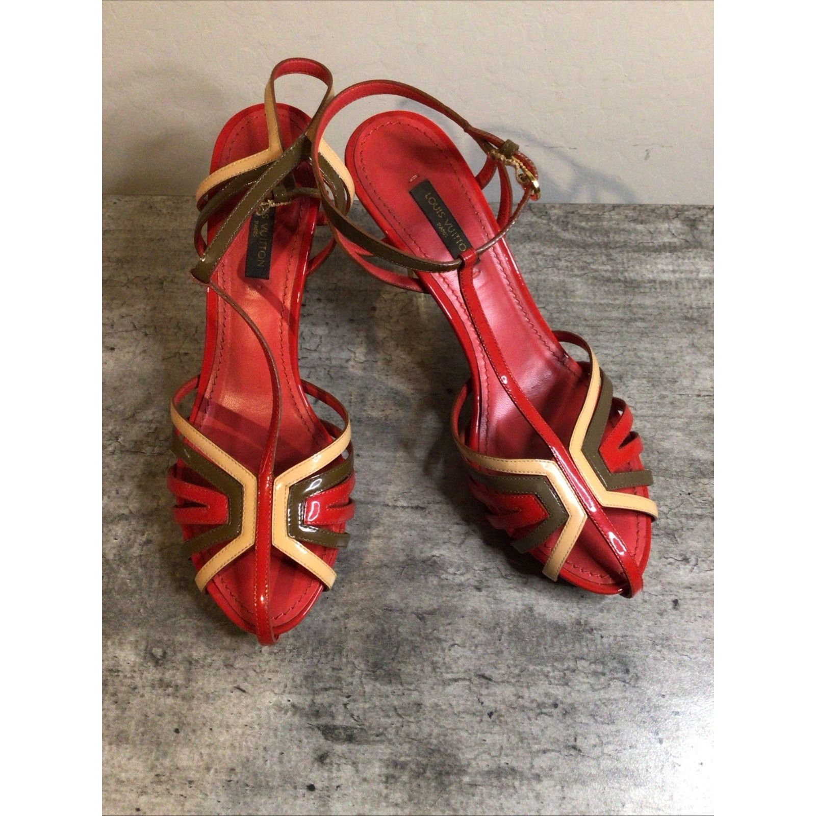 Louis Vuitton Louis Vuitton Marbella Sandal Red Women’s Size 5.5 Size US 5.5 / IT 35.5 - 1 Thumbnail