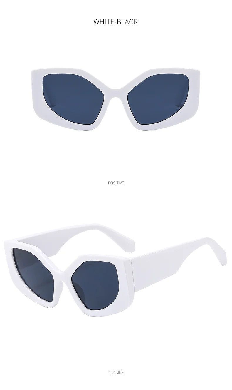 Vintage White Sunglasses Vintage Retro Style Y2k Size ONE SIZE - 2 Thumbnail