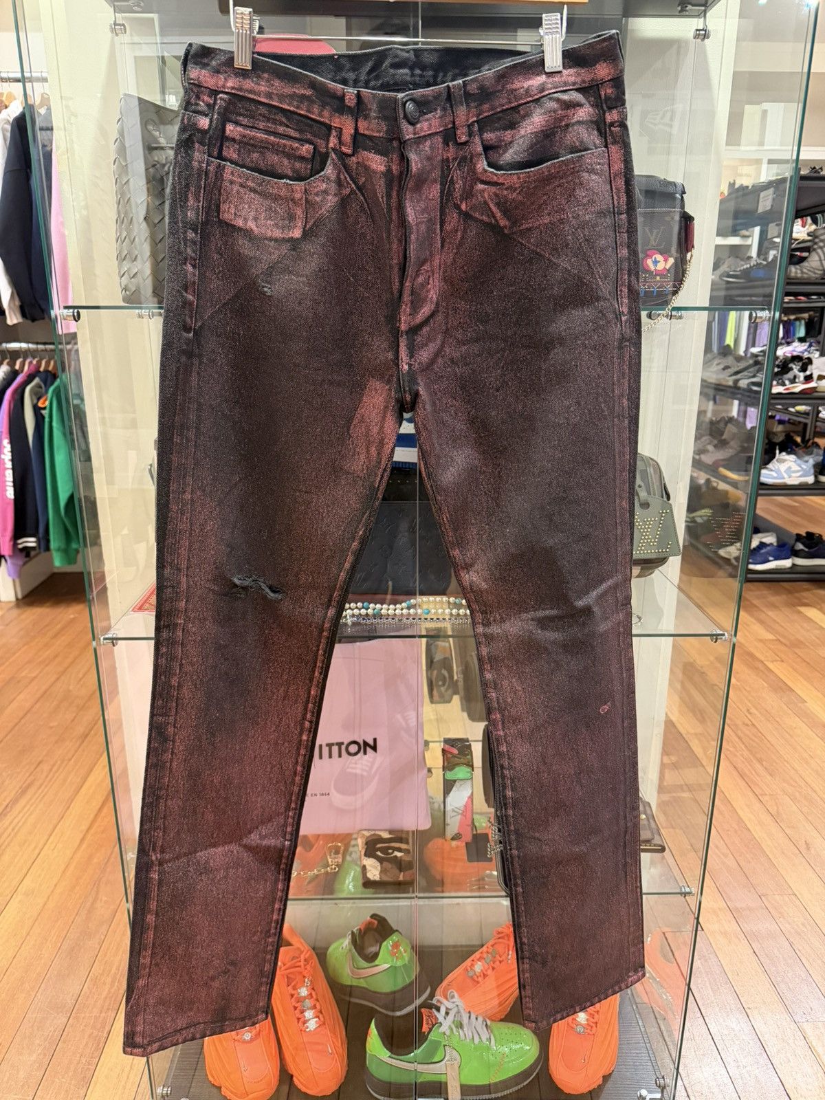 Sp5der Sp5der Metallic Wash Black Denim Jeans Size US 34 / EU 50 - 1 Thumbnail