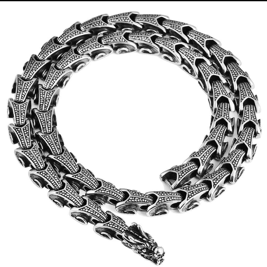 Jewelry × Vintage Gothic Dragon Choker Keel Chain Y2K Size ONE SIZE - 4 Thumbnail