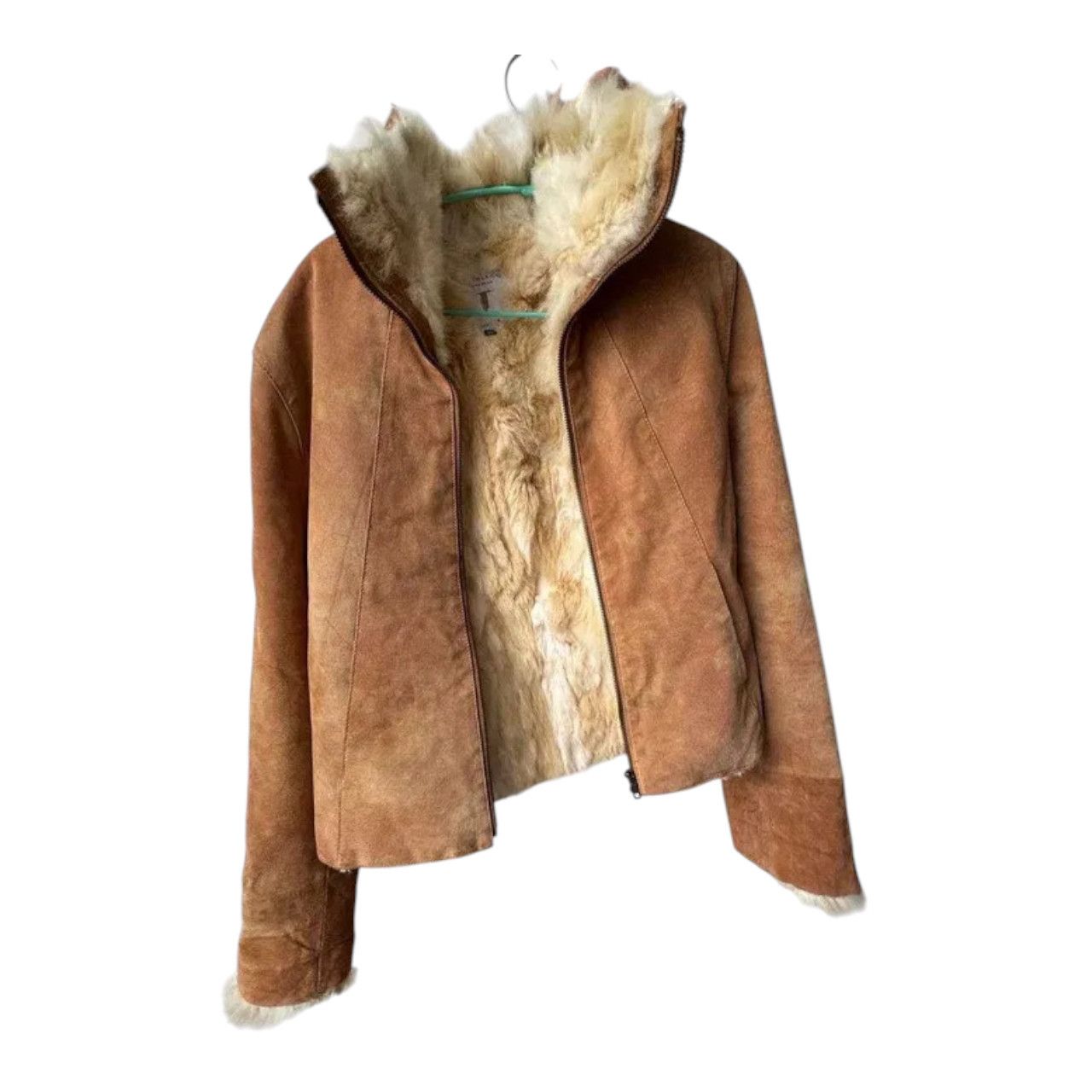 Other Rabbit fur brown leather shearling coat it sz 46 Size M / US 6-8 / IT 42-44 - 1 Thumbnail