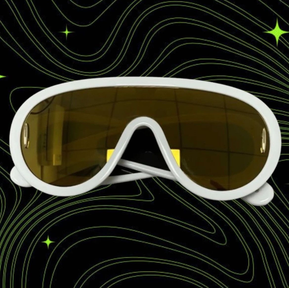 Japanese Brand White Oversized Sunglasses Size ONE SIZE - 1 Thumbnail