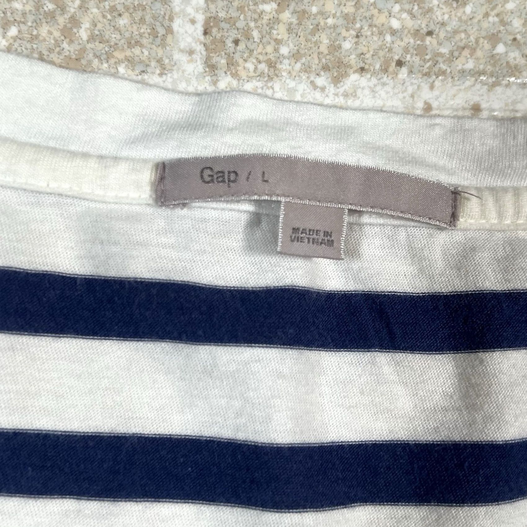 Gap VINTAGE Gap Striped Shirt Blouse Women L Blue Womens Size L / US 10 / IT 46 - 3 Thumbnail