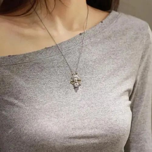 Jewelry Ruumika x Kanno Cute Little Angel Pendant Necklace Size ONE SIZE - 8 Thumbnail