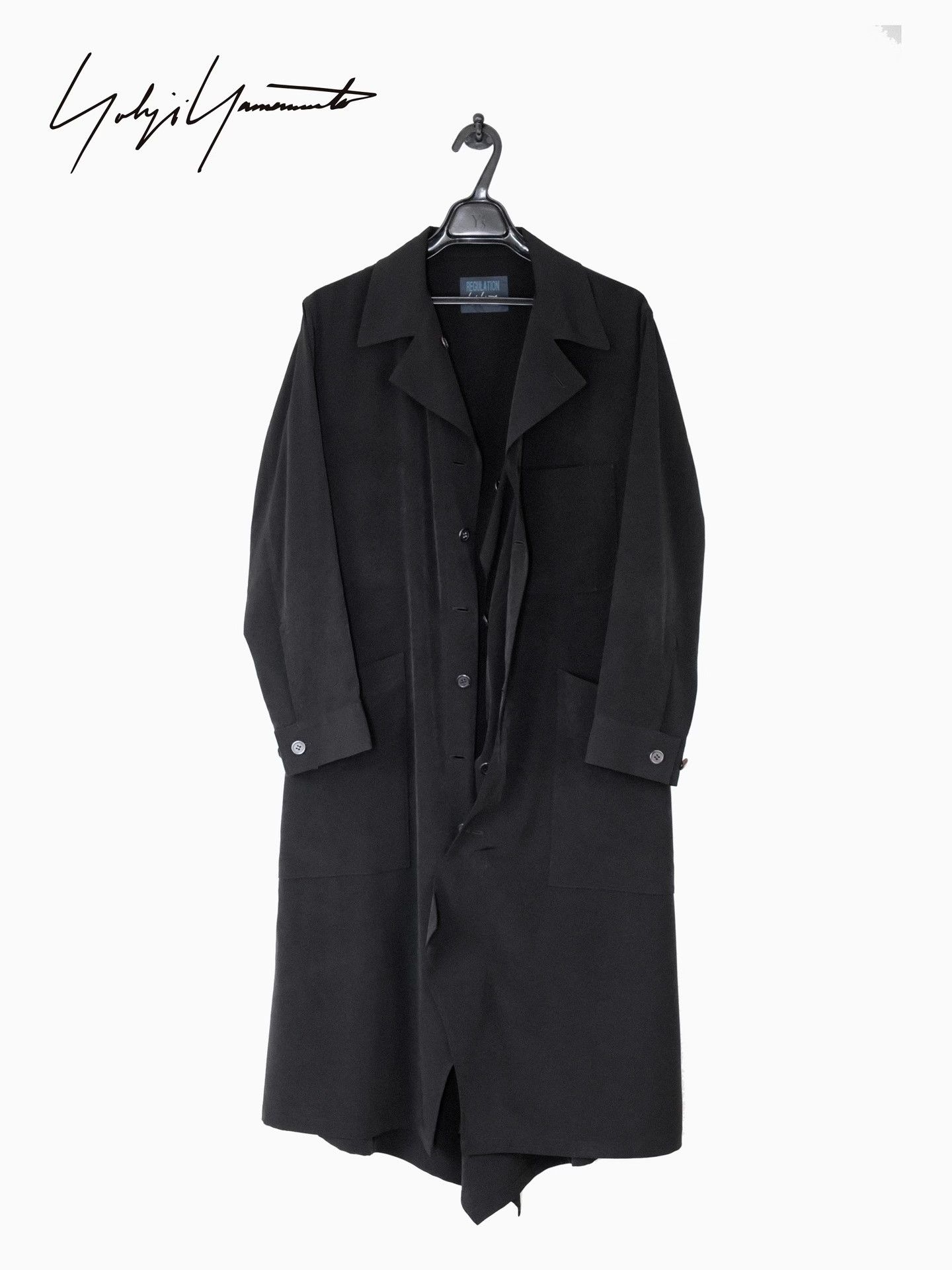 Yohji Yamamoto Yohji Yamamoto 23AW Black Mid-Length Coat Size M / US 6-8 / IT 42-44 - 4 Thumbnail