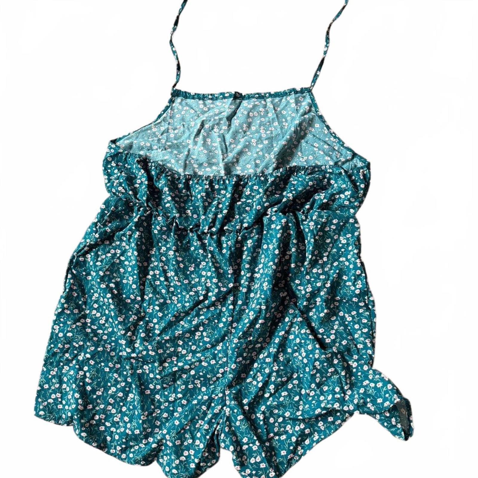Designer Floral Print Halter Jumpsuit Size 30" / US 8 / IT 44 - 3 Thumbnail