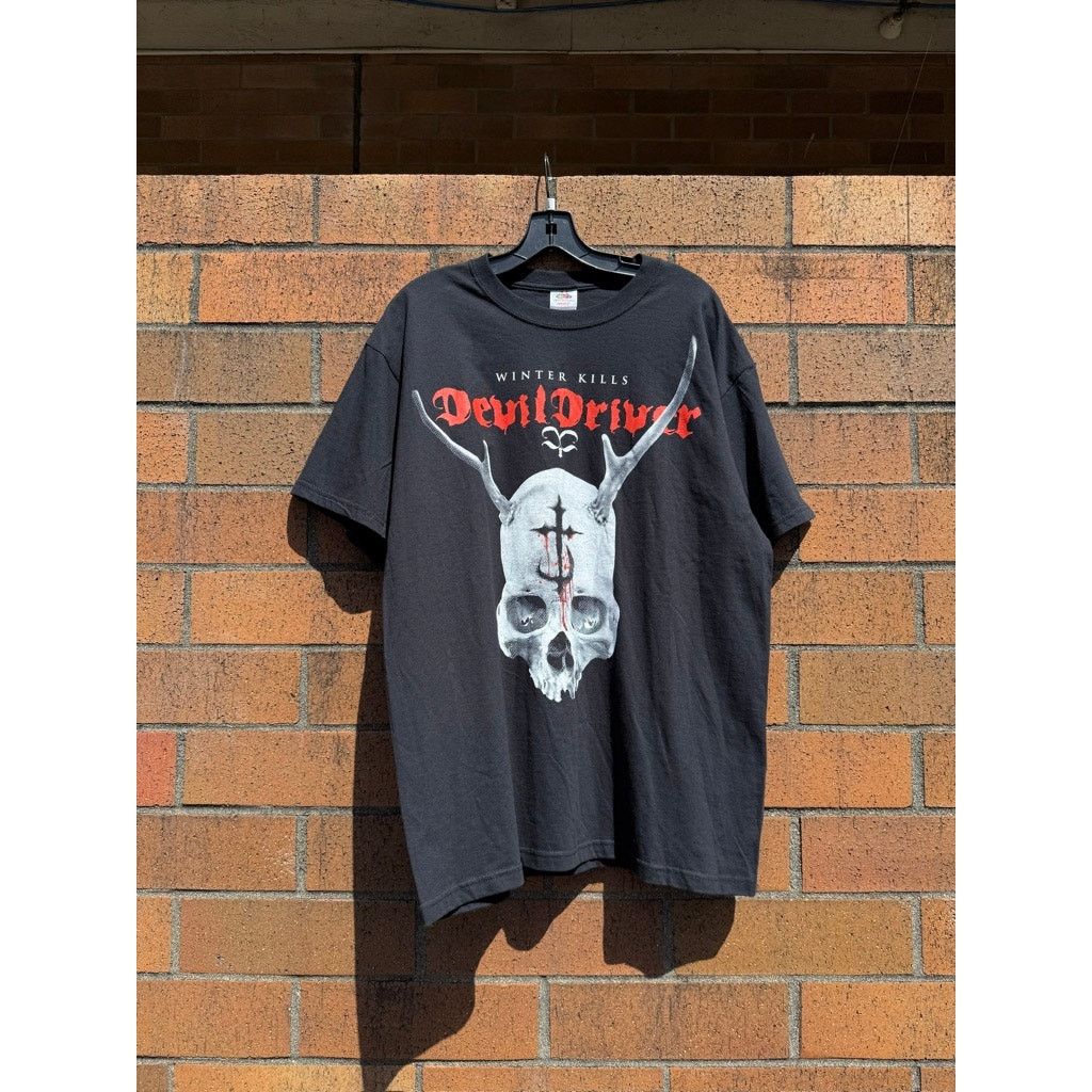 2013 Devil Driver Winter Kills Vintage Metal Band Tee Shirt