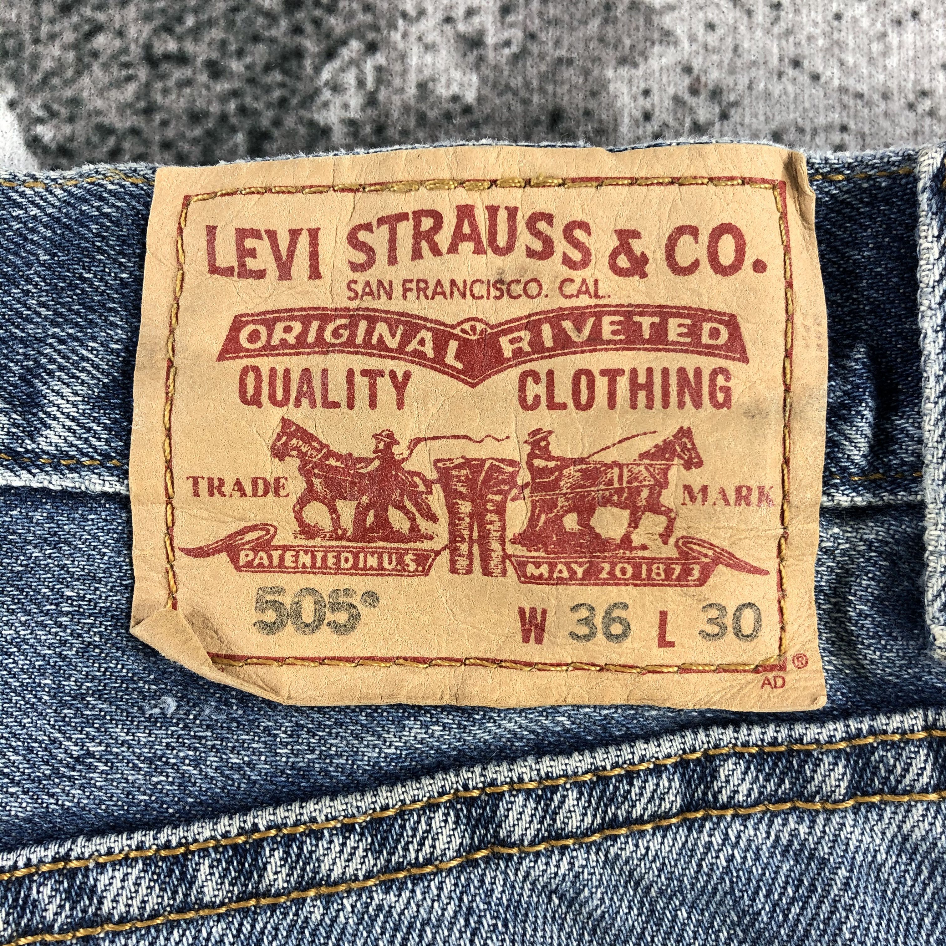 Levi's Vintage Levis 505 Jeans Dirty Wash Denim KJ1041 Size US 36 / EU 52 - 4 Thumbnail