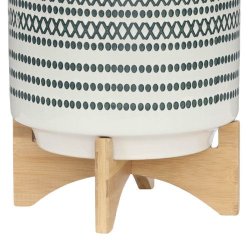 Designer × Homemade CERAMIC 10" PLANTER ON STANDW/ DOTS, BLUE Size US L / EU 52-54 / 3 - 8 Thumbnail