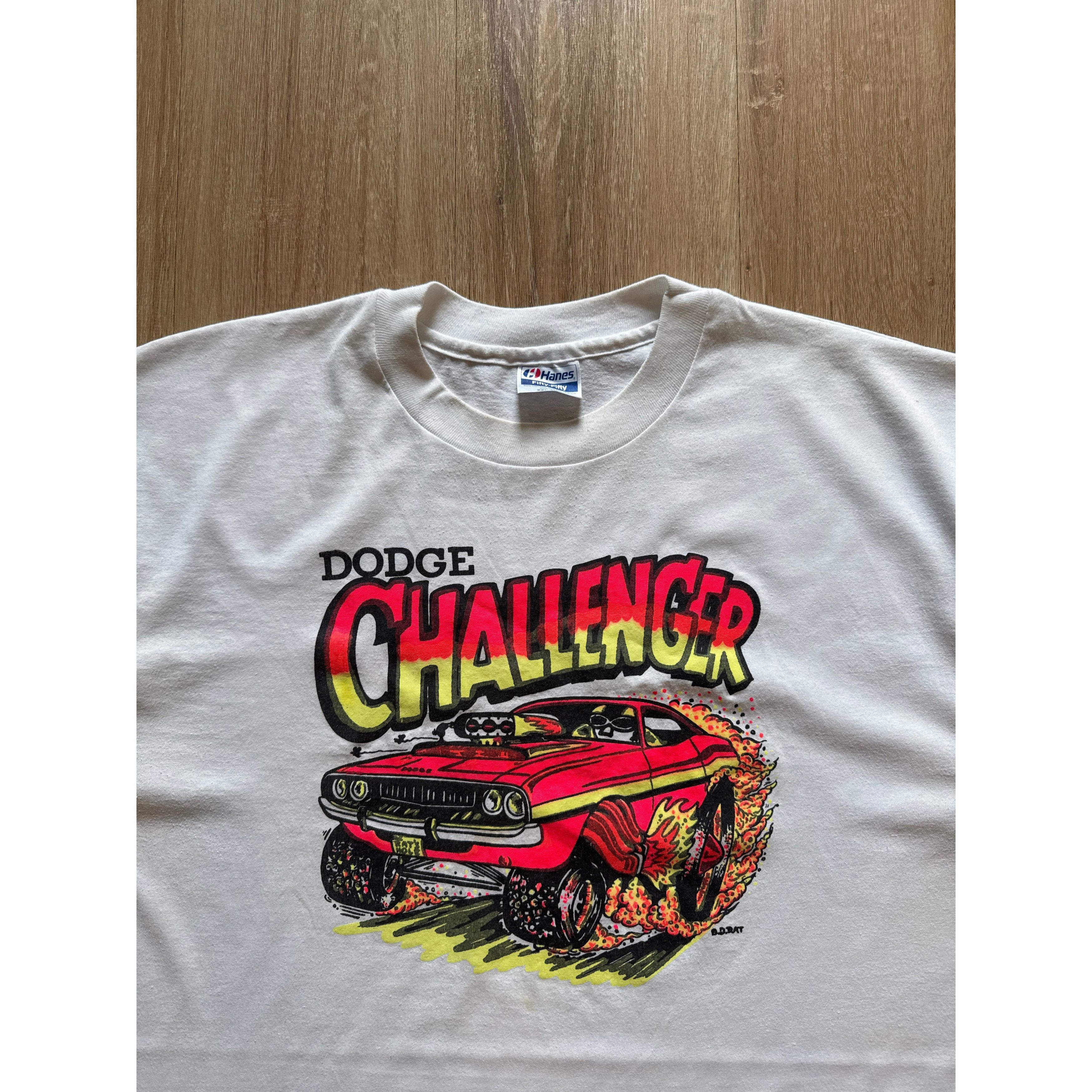 Vintage Vintage 90s Dodge Challenger Racing Tee Size US XXL / EU 58 / 5 - 2 Thumbnail
