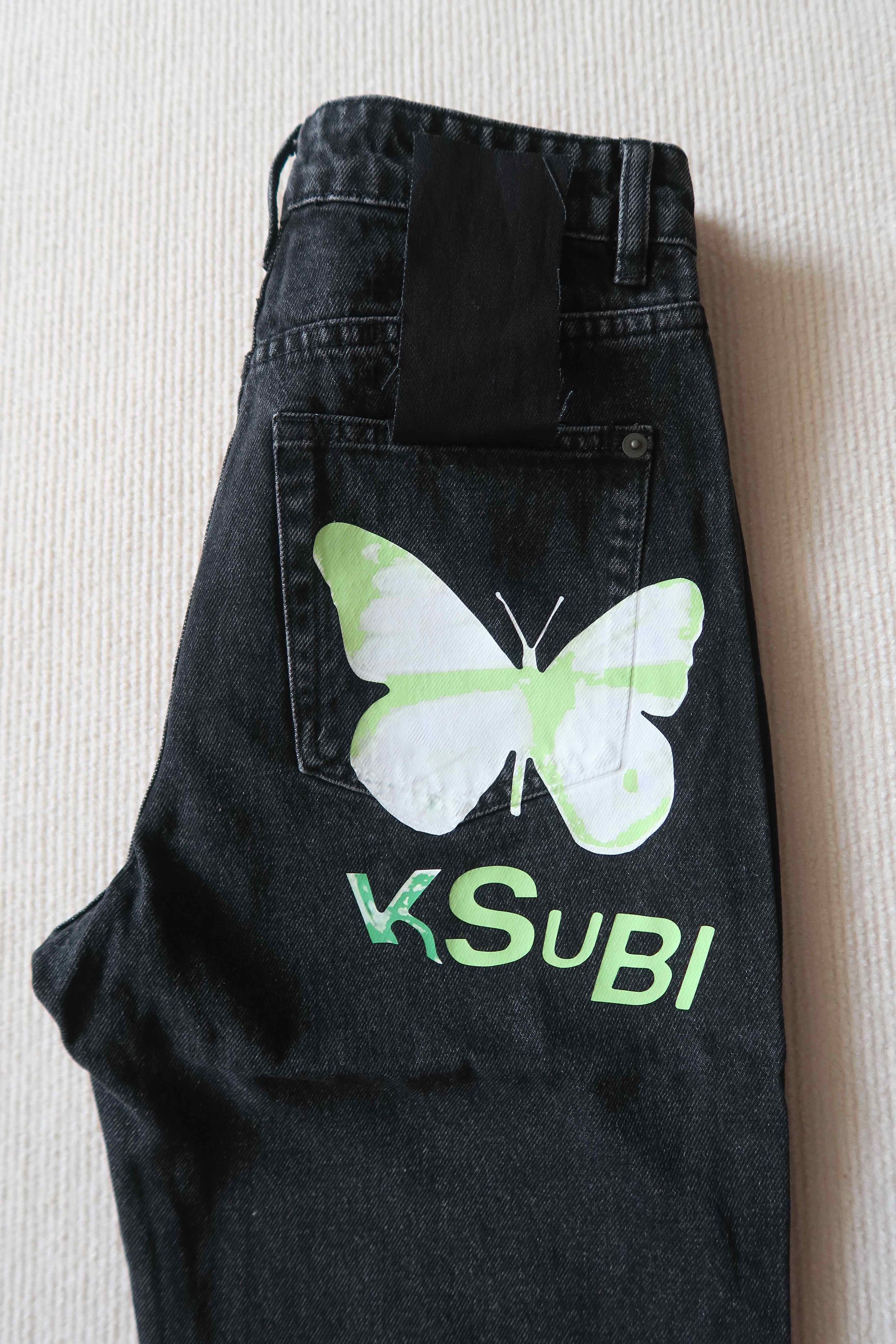 Ksubi Ksubi Brooklyn Phantom Butterfly Print Logo Jeans Size 26" / US 2 / IT 38 - 9 Thumbnail