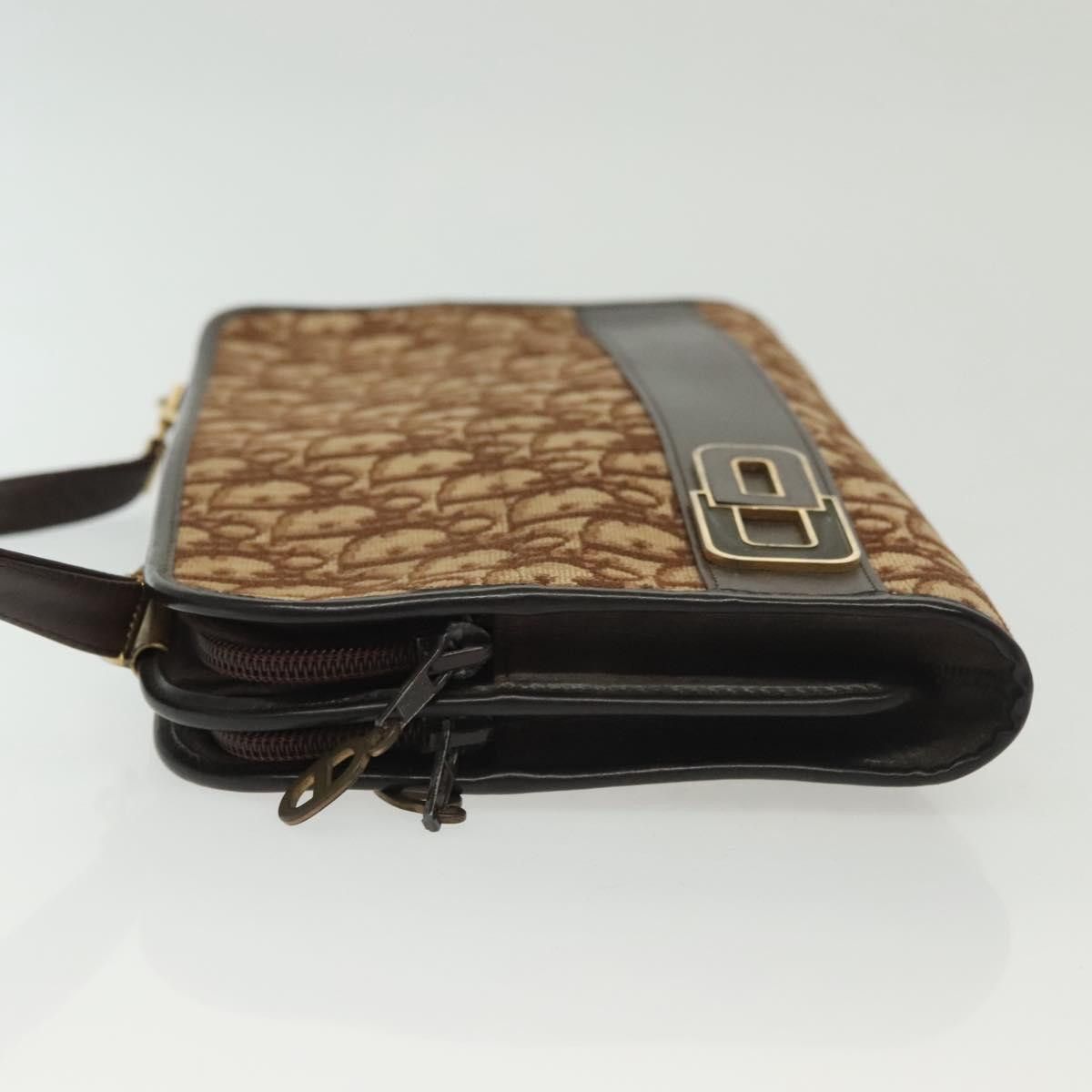 Dior DIOR Trotter Canvas Shoulder Bag Brown Gold Size ONE SIZE - 5 Thumbnail