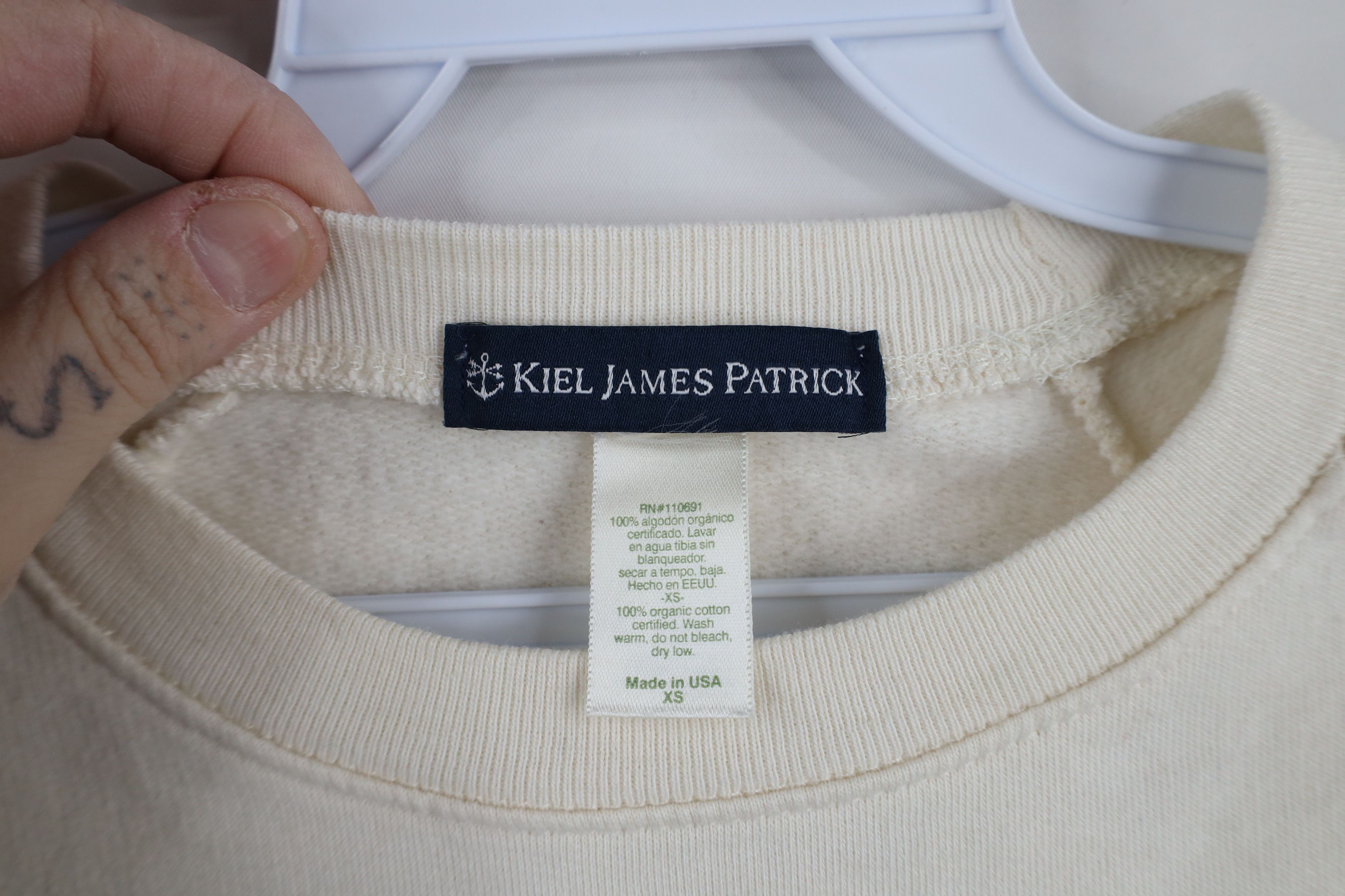 Kiel James Patrick × Vintage Kiel James Patrick Newport Crewneck Sweatshirt Cream USA Size US XS / EU 42 / 0 - 6 Thumbnail