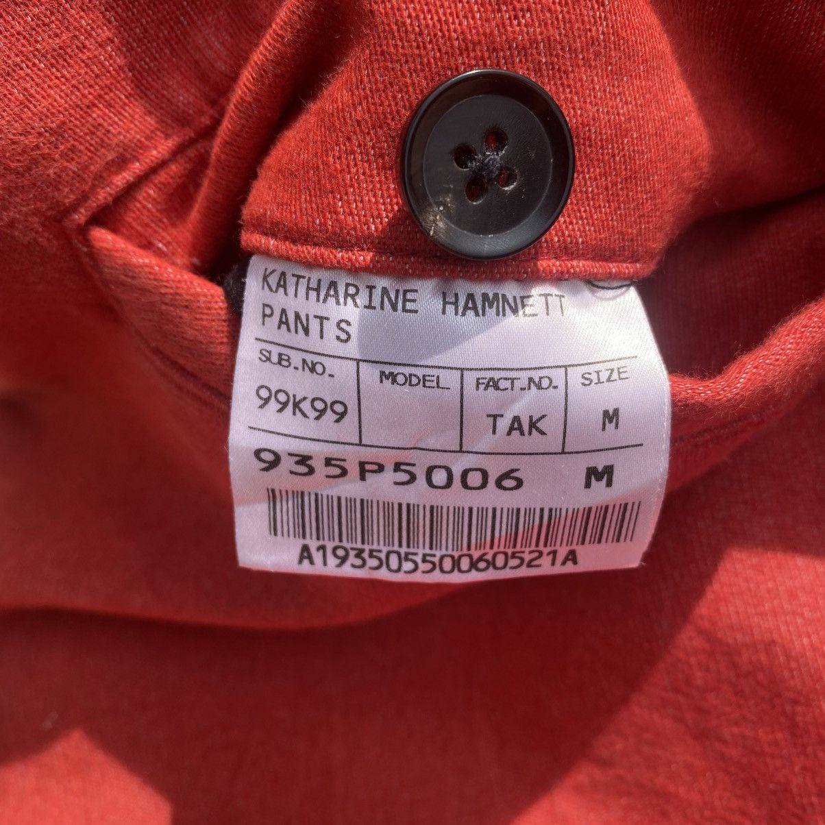 Katharine Hamnett London 1990s Katharine Hamnett Orange Sweatpant Size US 31 - 8 Thumbnail