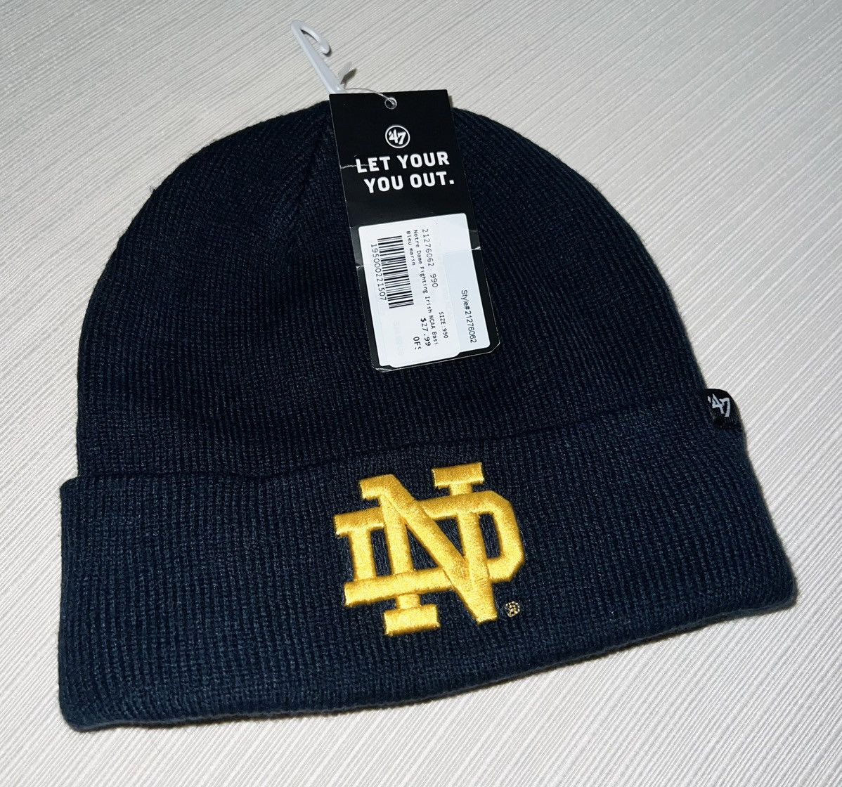 47 Brand × Notre NOTRE DAME 47 BRAND BEANIE (NTW) Size ONE SIZE - 5 Thumbnail