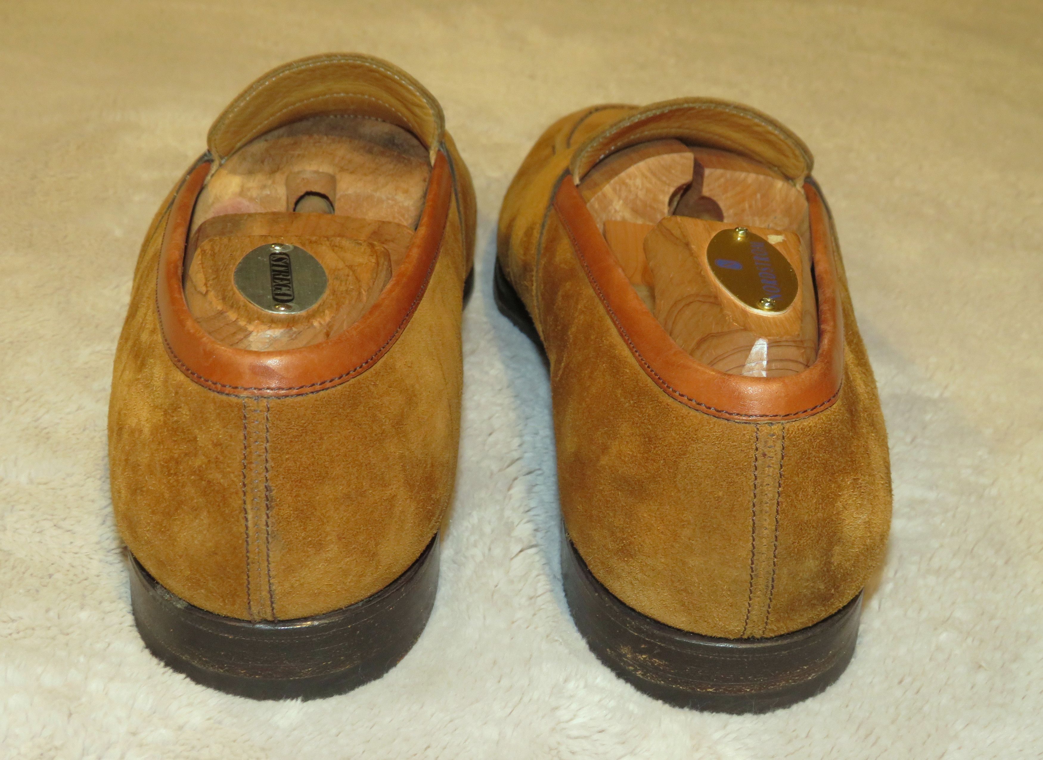 Edward Green Montpellier Tobacco Suede Full Strap Loafers 7E Size US 7 / EU 40 - 7 Thumbnail