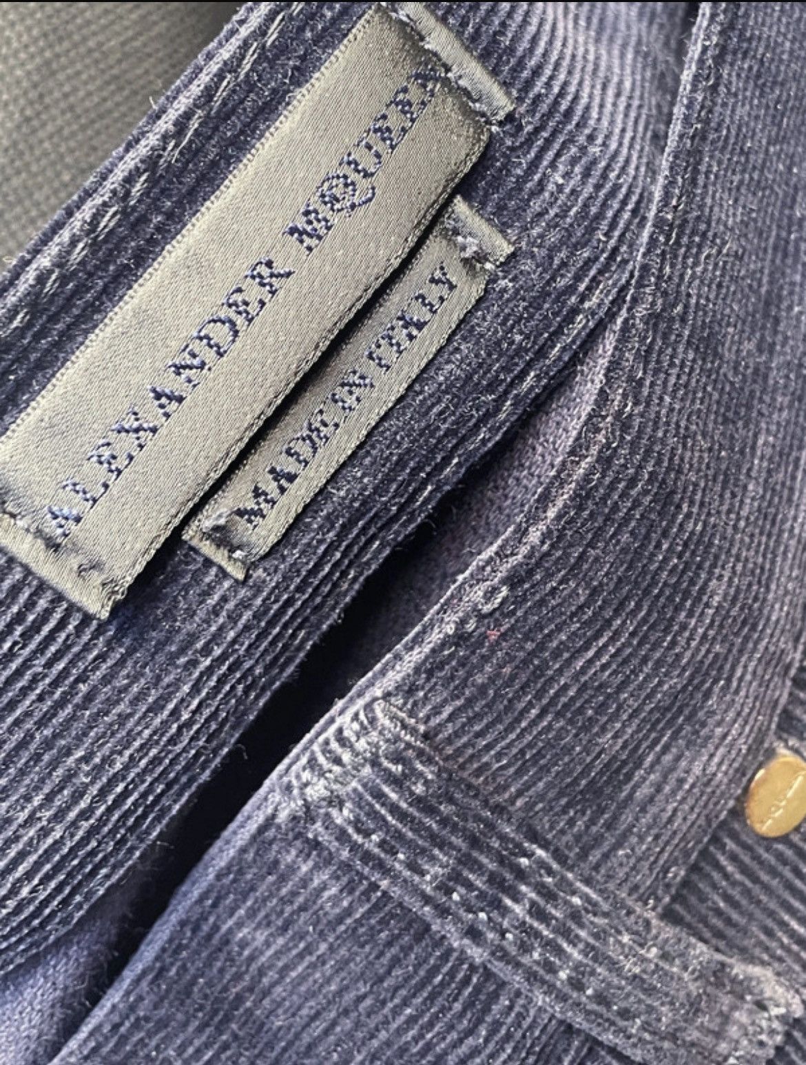 Alexander McQueen Dark Blue Alexander McQueen Corduroy Trousers Size US 32 / EU 48 - 10 Thumbnail