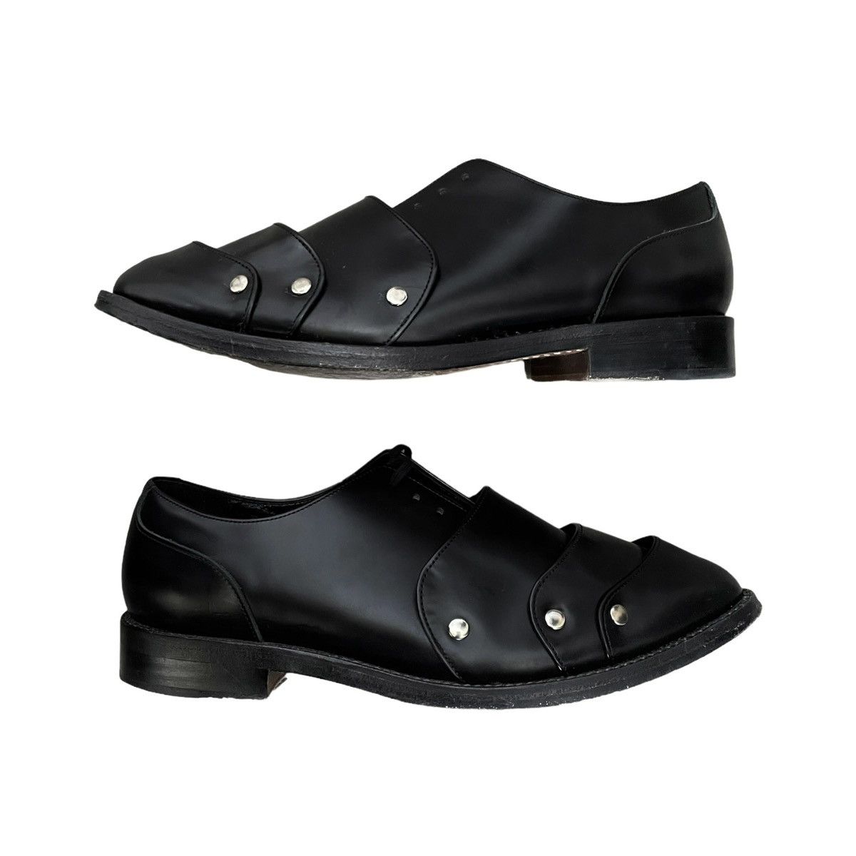 image of Comme Des Garcons x Comme Des Garcons Homme Plus Comme Des Garçon Armor Shoes Black, Men's (Size 9)