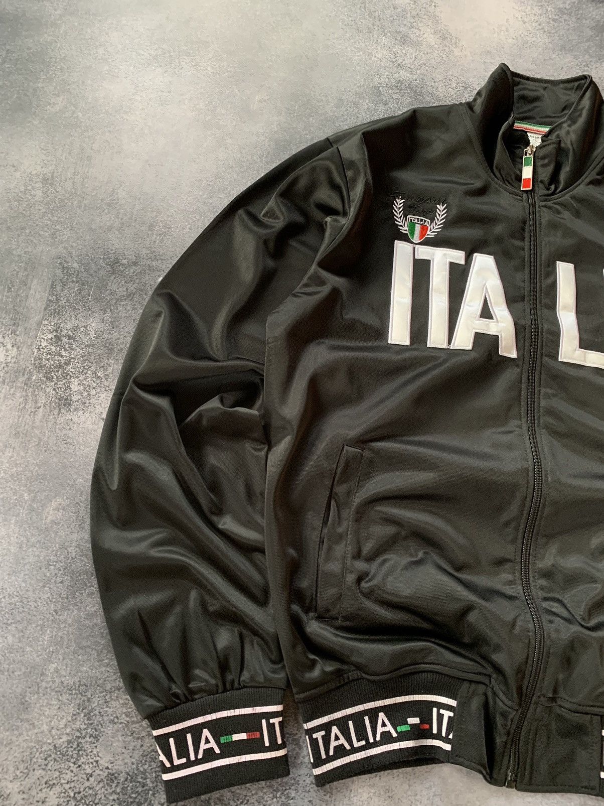 Vintage Vintage Italia Track Zip Up Sweatshirt Y2K Size US L / EU 52-54 / 3 - 3 Thumbnail