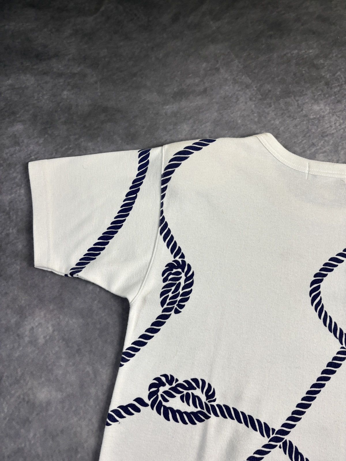 Vintage 1980s Shoulder Pad Tee Shirt Vintage ALP Nautical Padded 90s Size US S / EU 44-46 / 1 - 8 Thumbnail