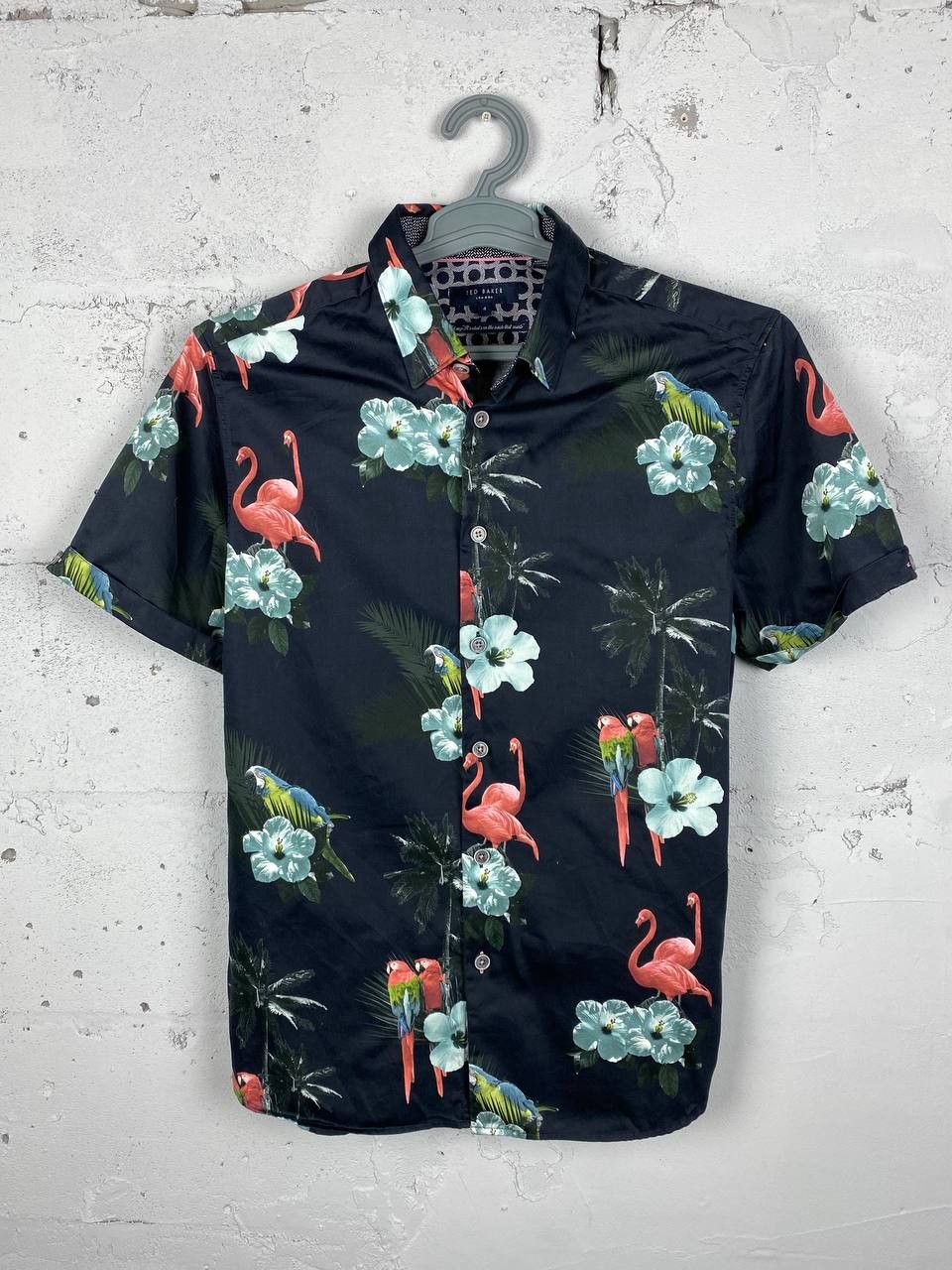 Ted Baker TED BAKER Short Sleeve Men's Shirt Flower Print Size US XL / EU 56 / 4 - 2 Thumbnail