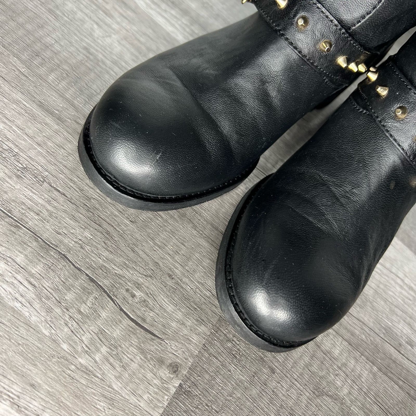 Jimmy Choo Jimmy Choo Dash Black Leather Biker Moto Boots 37 US 7 Size US 7 / IT 37 - 3 Thumbnail