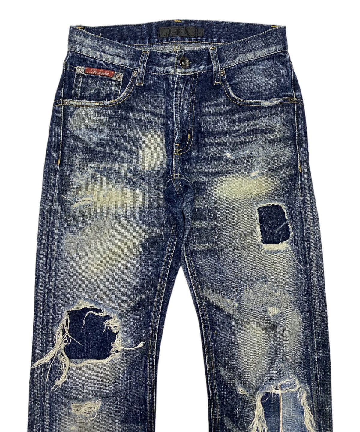 Hysteric Glamour 🔥JACK ROSE DISTRESSED DENIM PATCHWORK DENIM JEANS Size US 29 - 9 Thumbnail